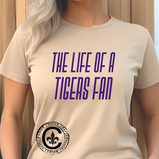 The life of a Tiger Fan  Unisex Heavy Cotton T-Shirt Music Lover Shirt, TS12 12 Swiftie, lsu. tigers