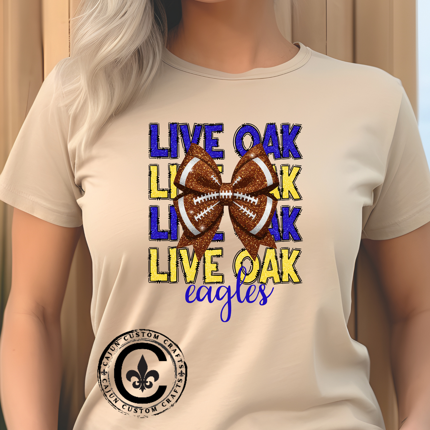Live Oak Eagles Football Tee, Unisex Cotton Shirt, Sports Fan Apparel, Game Day Outfit, Team Spirit Clothing