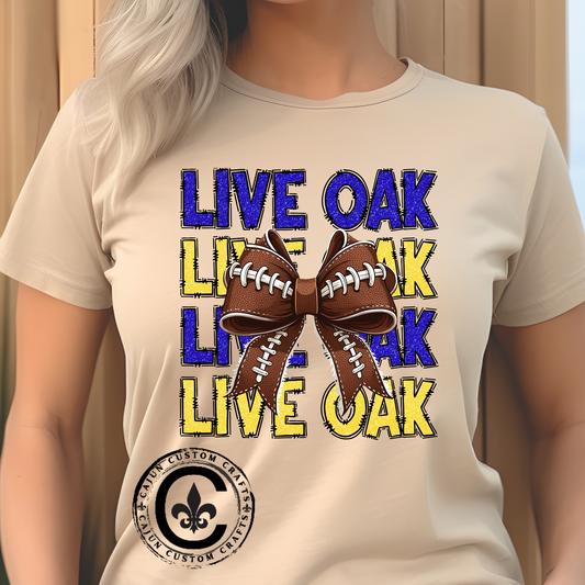 Live Oak Eagles Football Tee, Unisex Cotton Shirt, Sports Fan Apparel, Game Day Outfit, Team Spirit Clothing