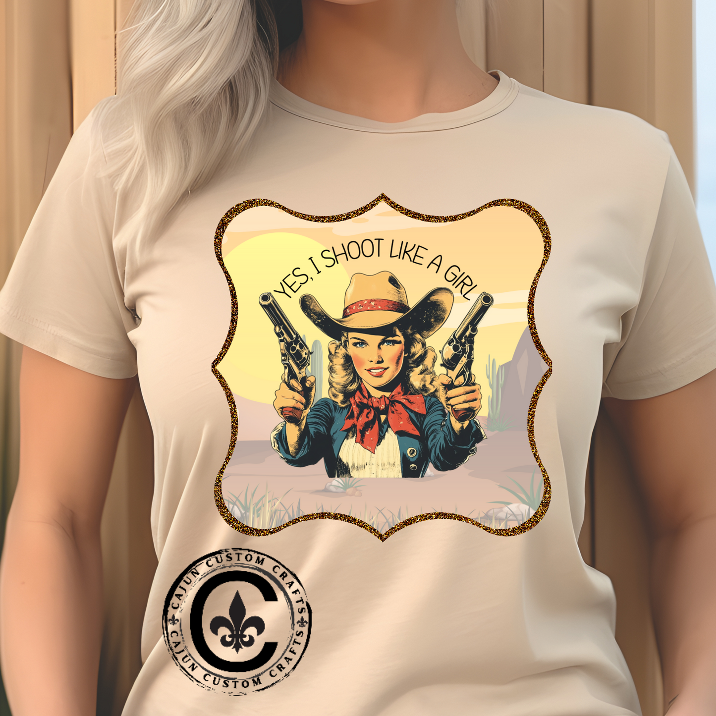 Personalized, Western Style Graphic Tee - "Yes, I Shoot Like A Girl", Cowgirl Shirt, Gift for Her, Feminist Apparel, Casualwear, Rodeo Outfit