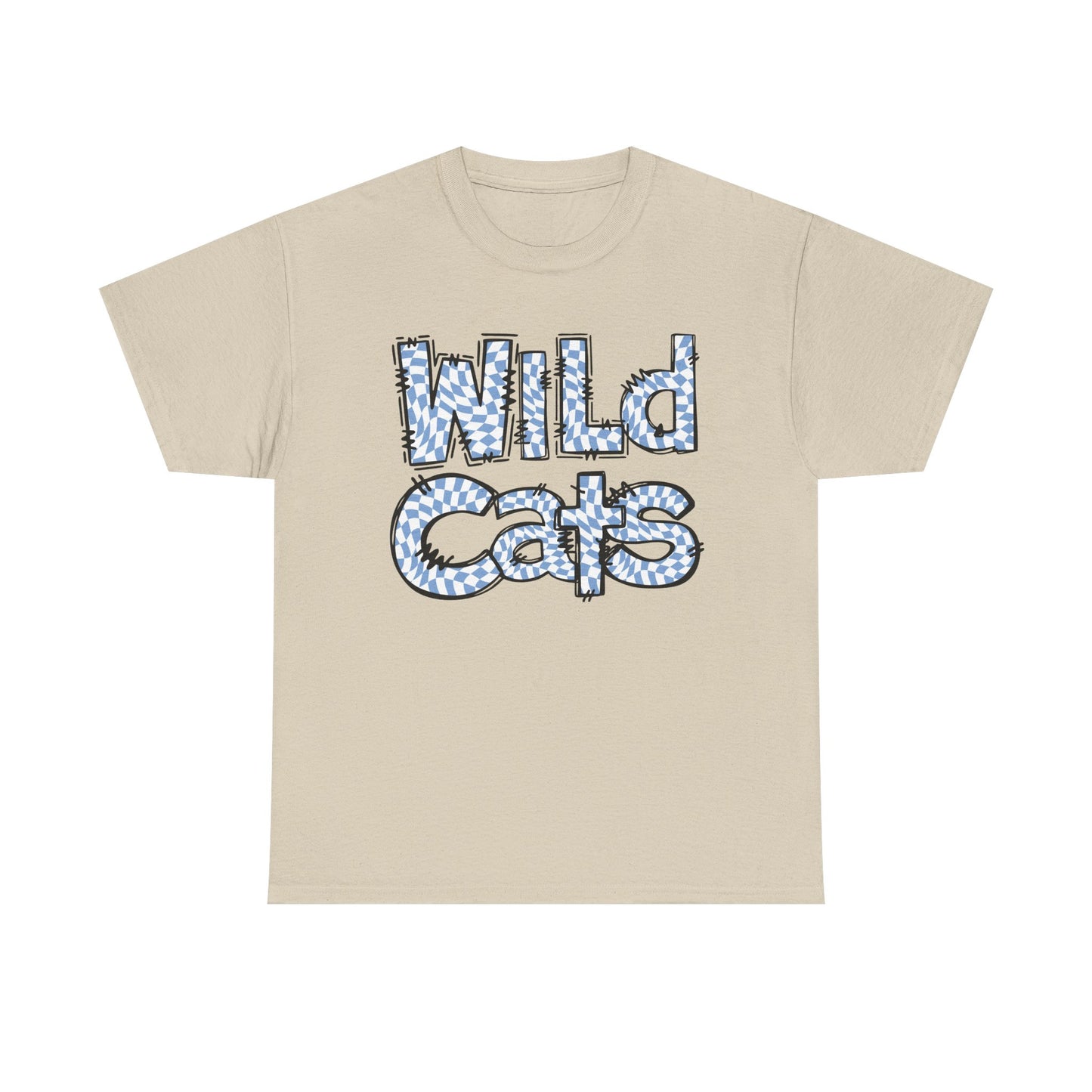 St Amant Blue Wildcats Love Unisex Tee, Cute Cotton Shirt, School Spirit Apparel, Family Gatherings, Casual Wear, Gift for Students, Personalized Designs