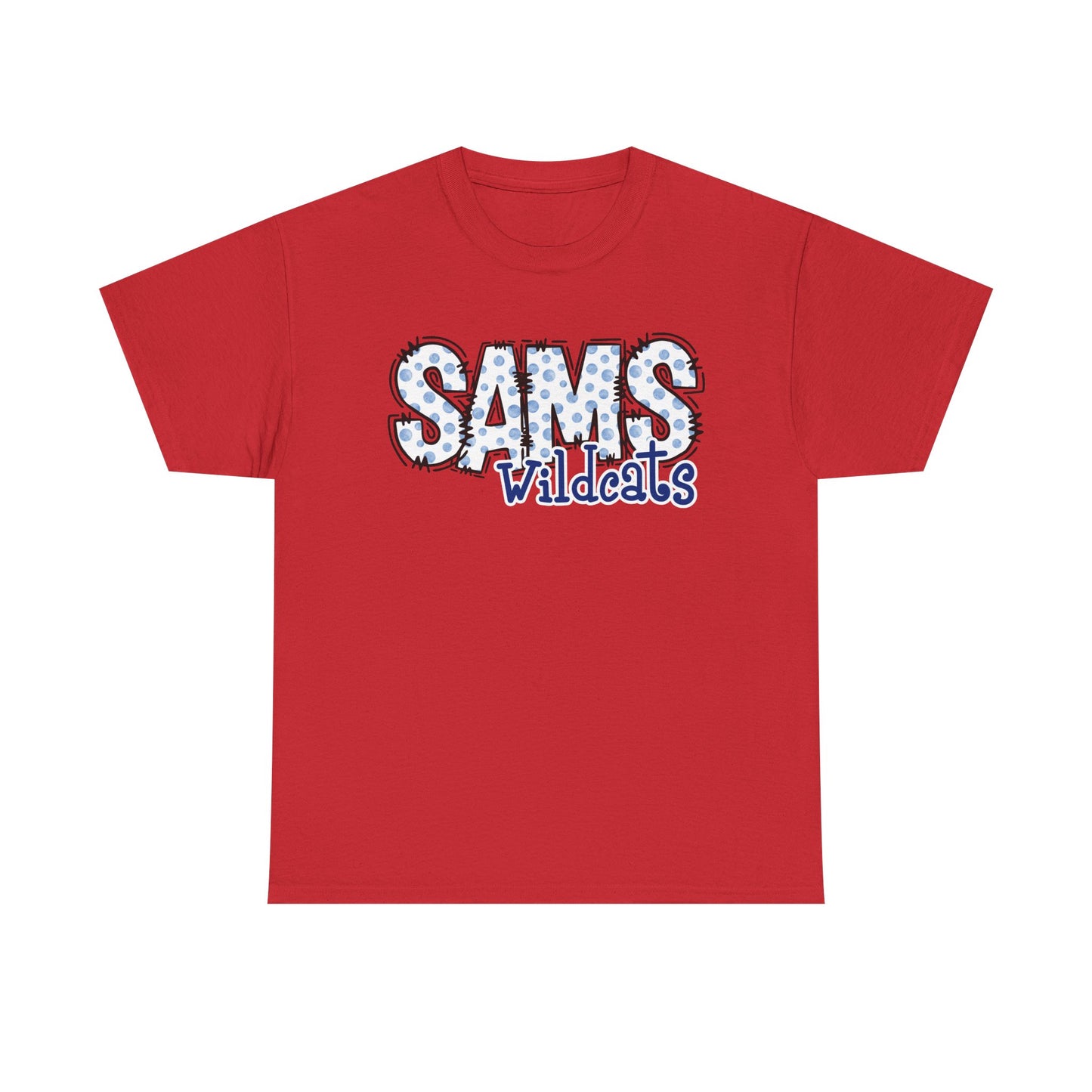 SAMS Wildcats, Whimsical on a Unisex Tshirt, St Amant Middle School