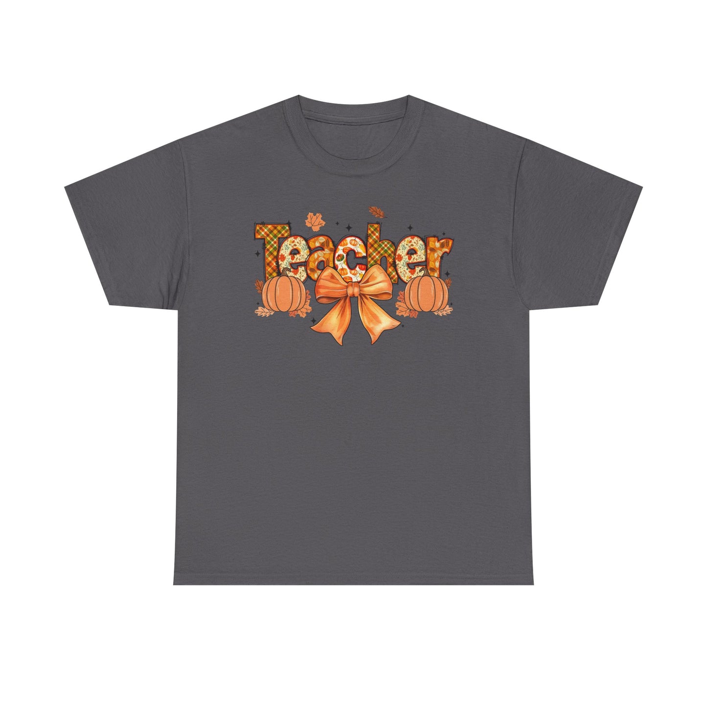Charming Teacher Tee: Fall Vibes, Unisex Cotton Shirt, Perfect Gift for Educators, Halloween, Thanksgiving, Back to School
