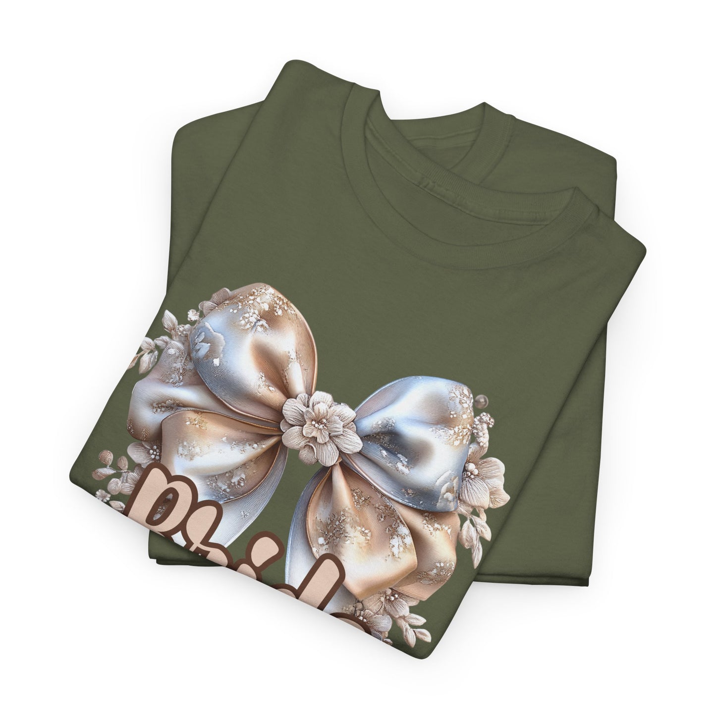Bride Bow Unisex Heavy Cotton Tee, Wedding Gift, Bridal Shower Tee, Engagement Outfit, Bachelorette Party Apparel