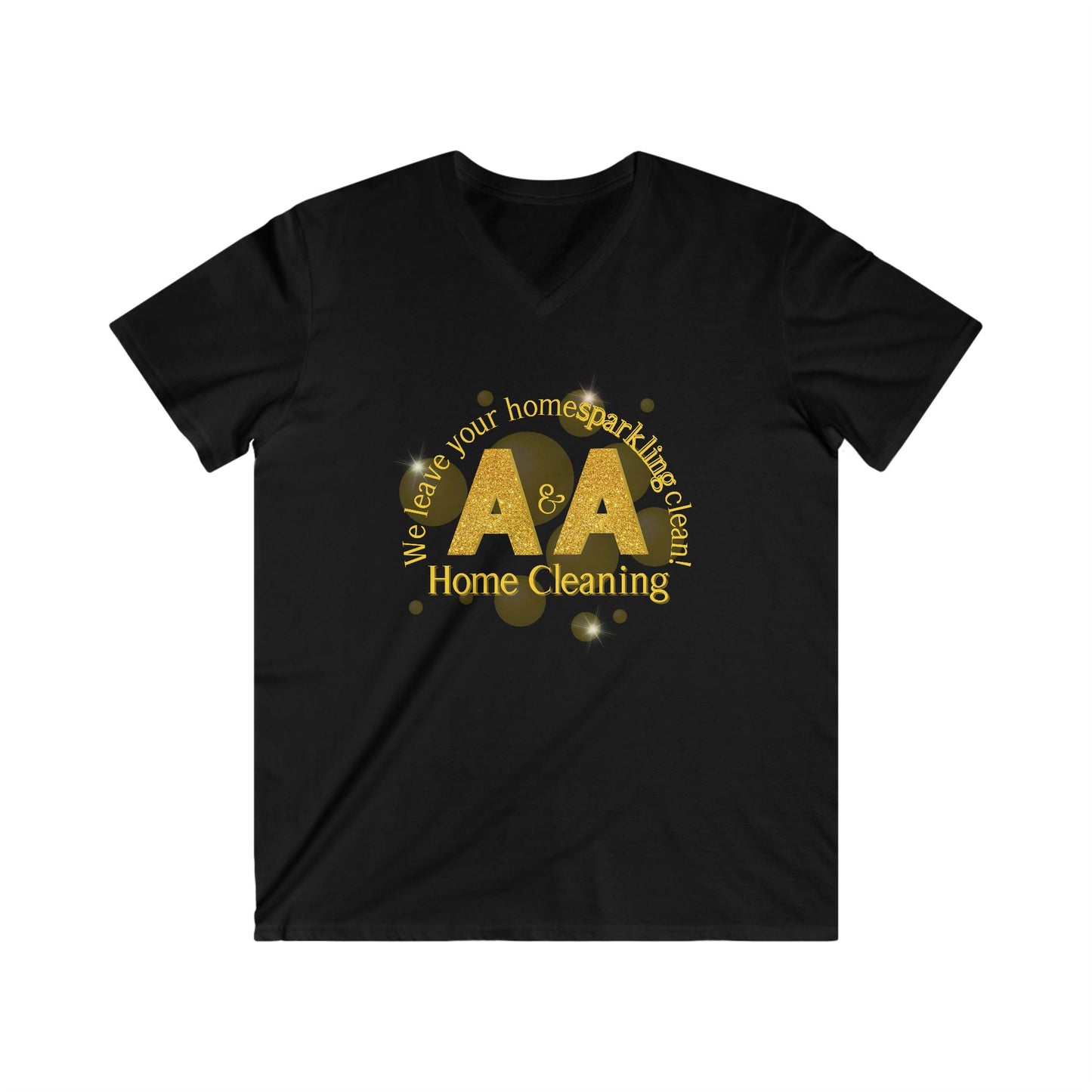 A&A, Yellow Logo on a 4th Vneck, Gildan