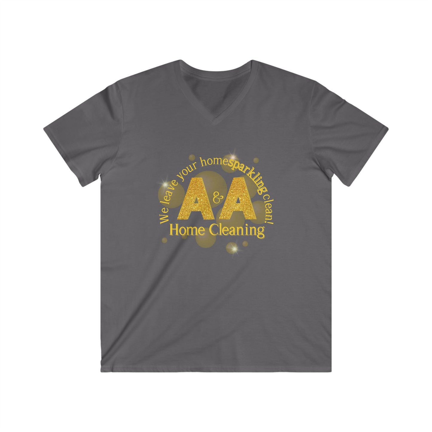 A&A, Yellow Logo on a 4th Vneck, Gildan
