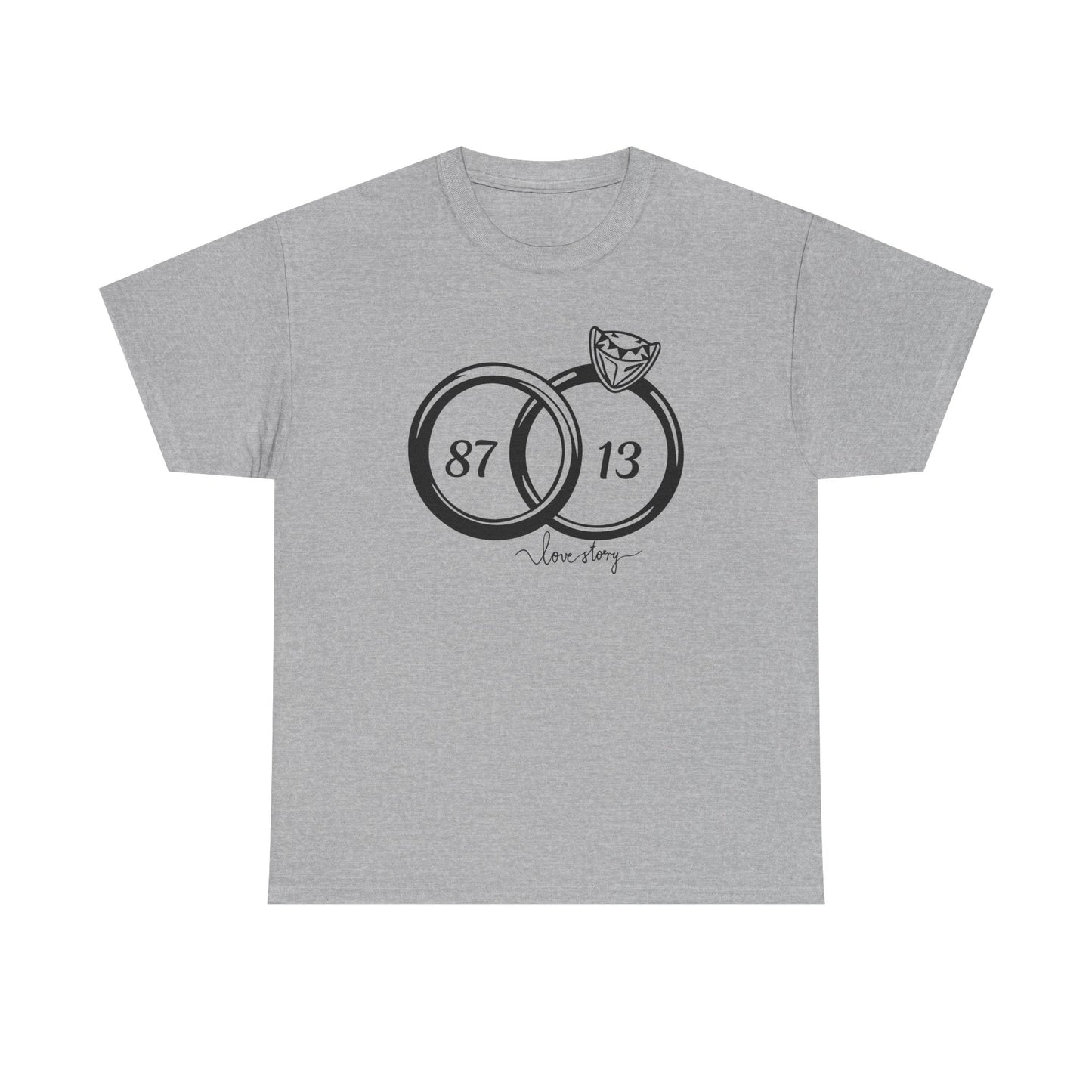 Wedding of the Century, 87 & 13, It's a Love Story Unisex Heavy Cotton Tee,