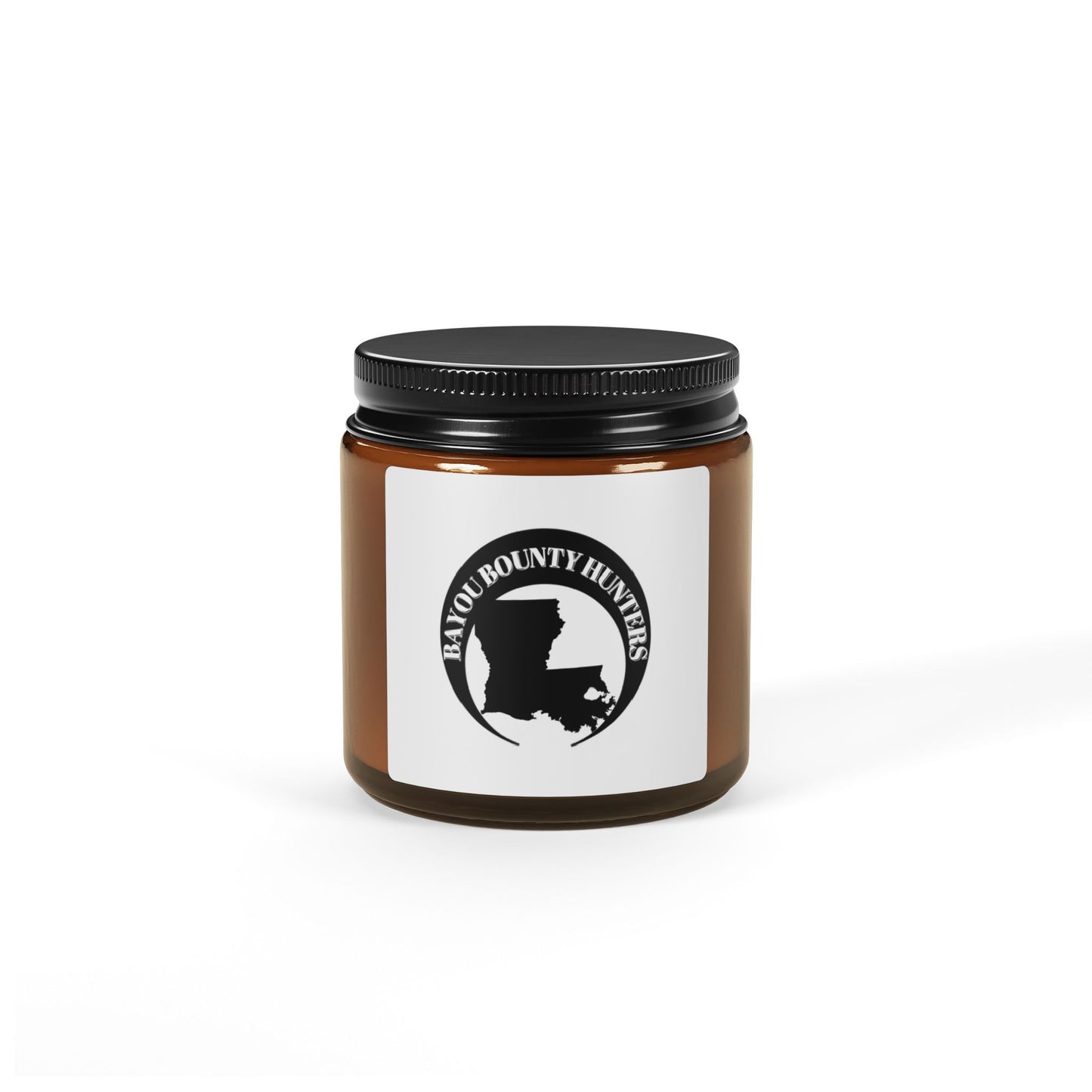 Bayou Bounty Hunters, Scented Soy Candle - Relaxing Amber Jar, Home Decor, Gift for Candle Lovers, Aromatherapy, Multi-Size Options
