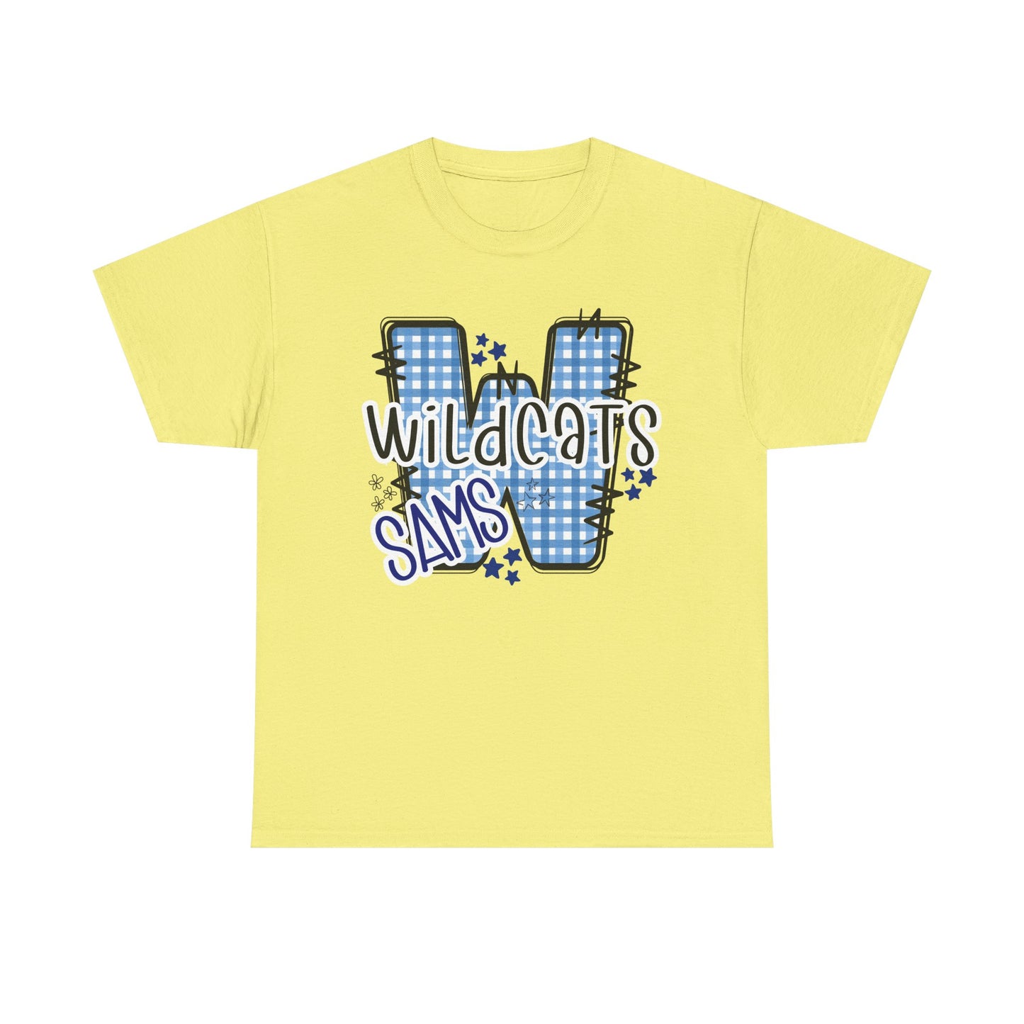 SAMS Wildcats, Whimsical on a Unisex Tshirt, St Amant Middle School