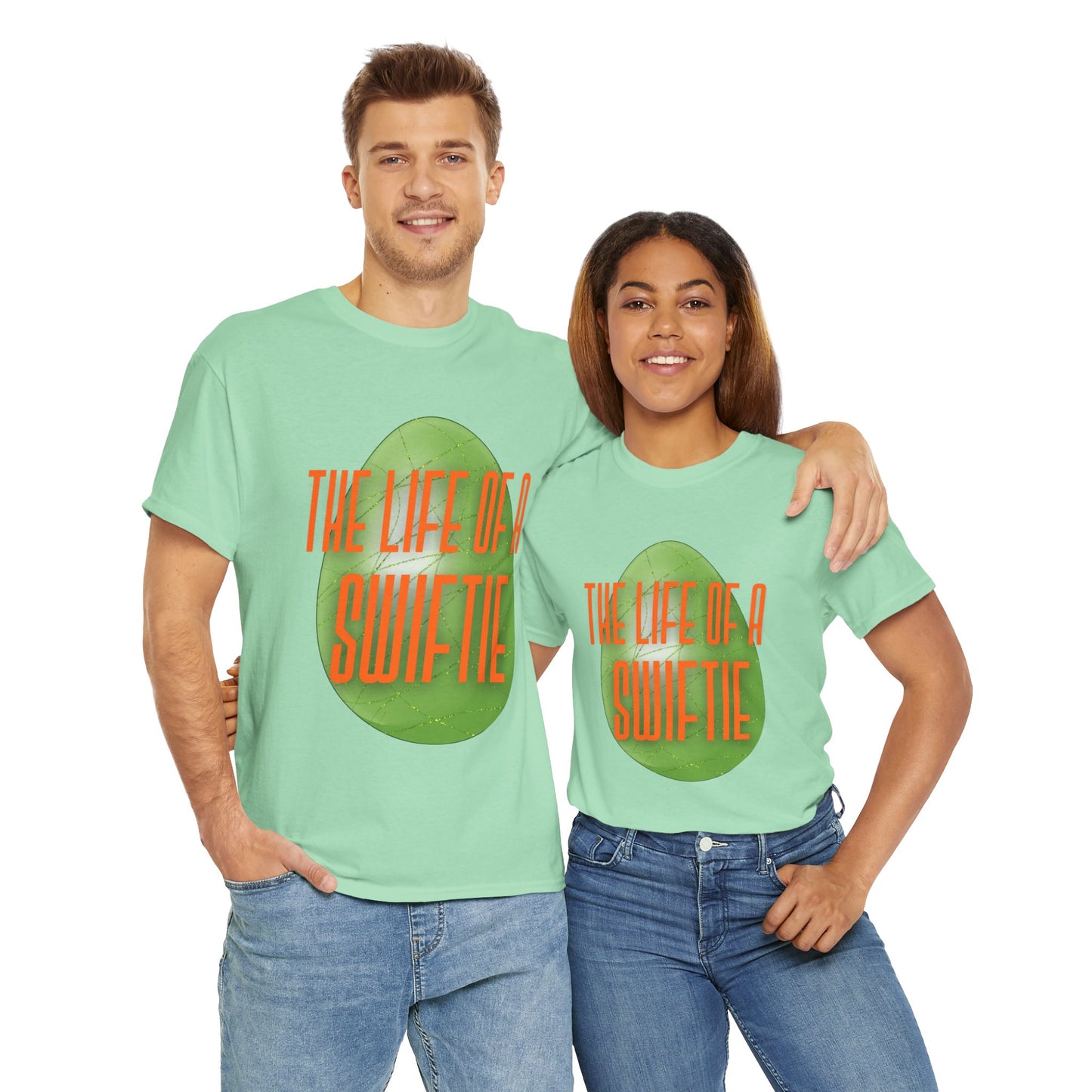 The life of a Swiftie with a green glitter easter egg - Unisex Heavy Cotton T-Shirt Music Lover Shirt, TS12 12 Swiftie