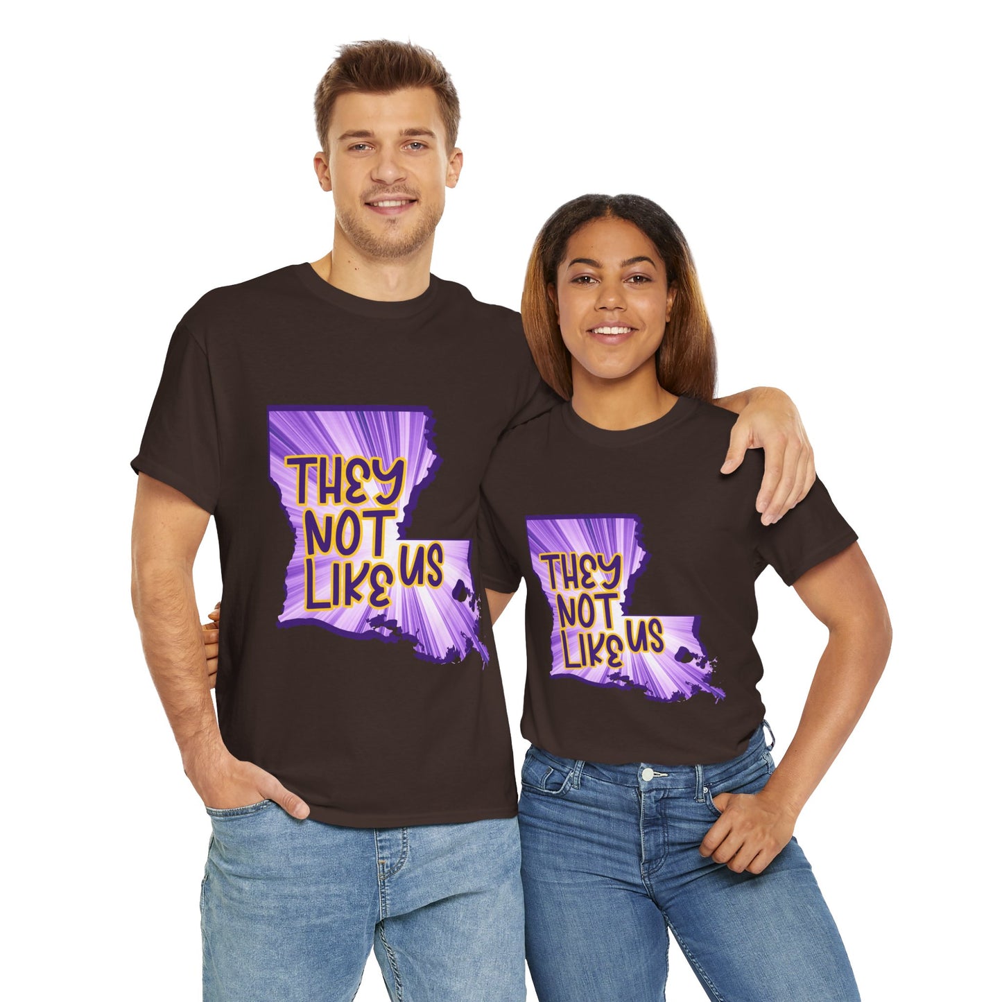 Louisiana Pride Unisex Heavy Cotton Tee | They Not Like Us, Southern Statement Shirt, Gift for Locals, Casual Wear, Streetwear
