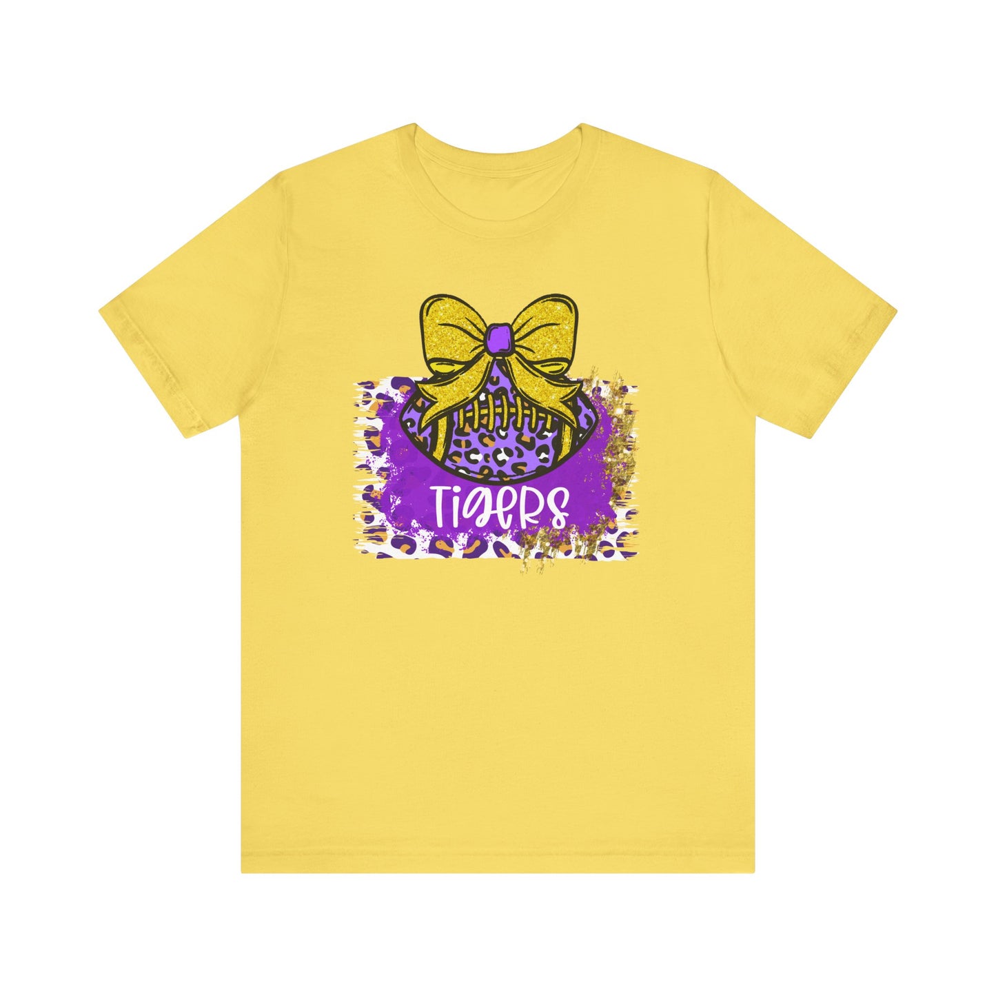 Tigers, Football, Animal Print, Glitter Bow, unisex tshirt tee