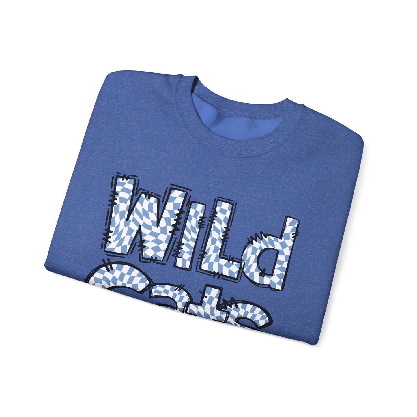 SAMS Wildcats Crewneck Sweatshirt with Heart Design, Comfortable Unisex Sweatshirt, Perfect Gift for School Spirit