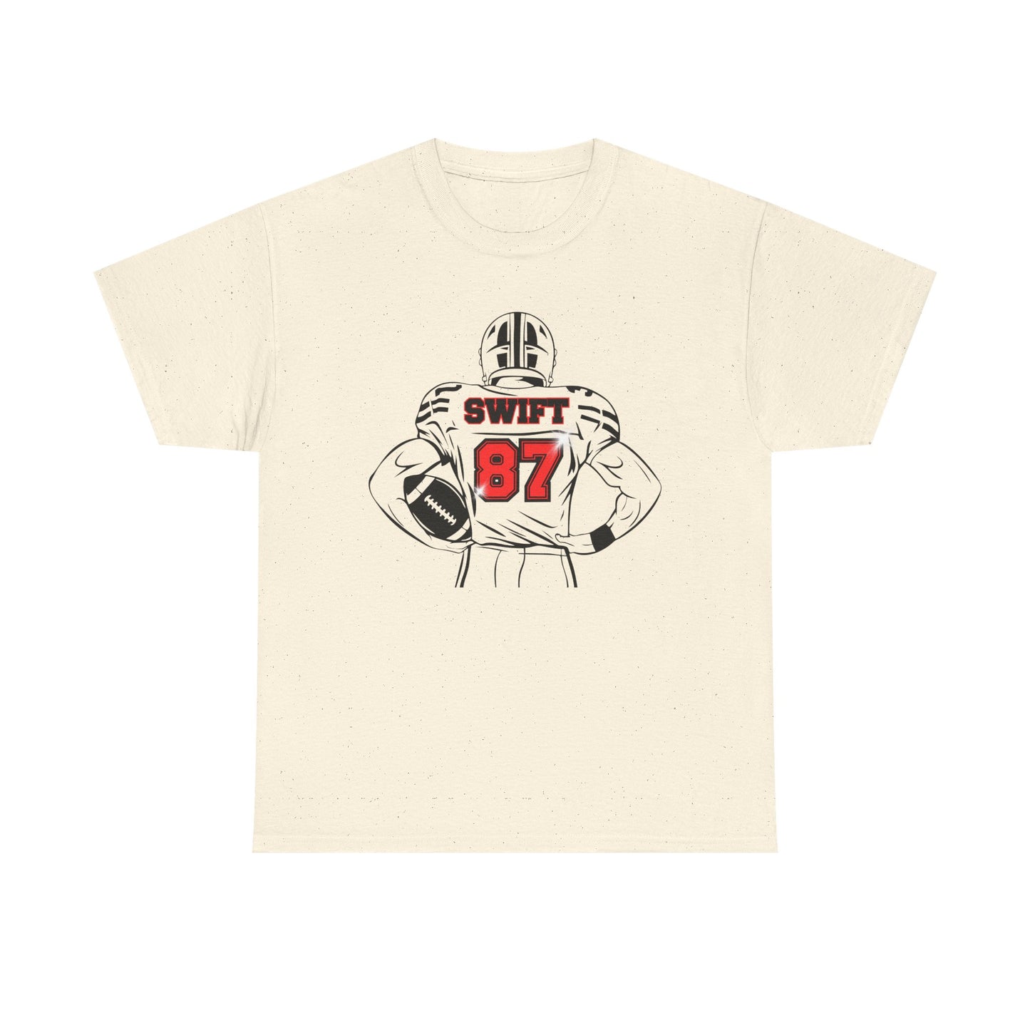 Swift 87 Unisex Heavy Cotton Tee, Football Fan Shirt, KC Chiefs, Kelce, Swiftie, Engaged