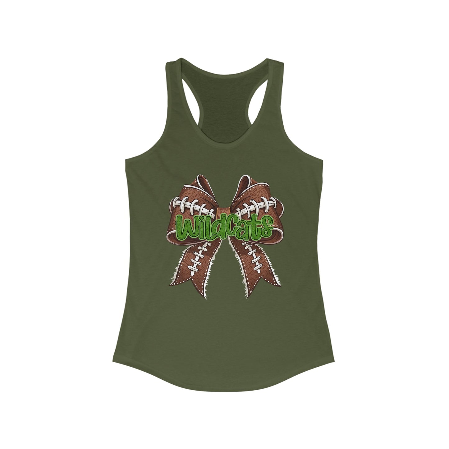 Wildcat Football Themed Women's Racerback Tank Top, Perfect for Game Day, Sports Events, Tailgating, and Everyday Wear