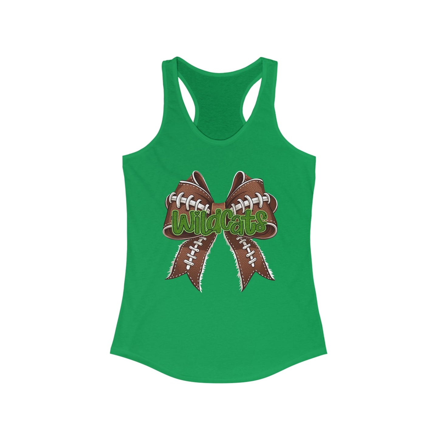 Wildcat Football Themed Women's Racerback Tank Top, Perfect for Game Day, Sports Events, Tailgating, and Everyday Wear