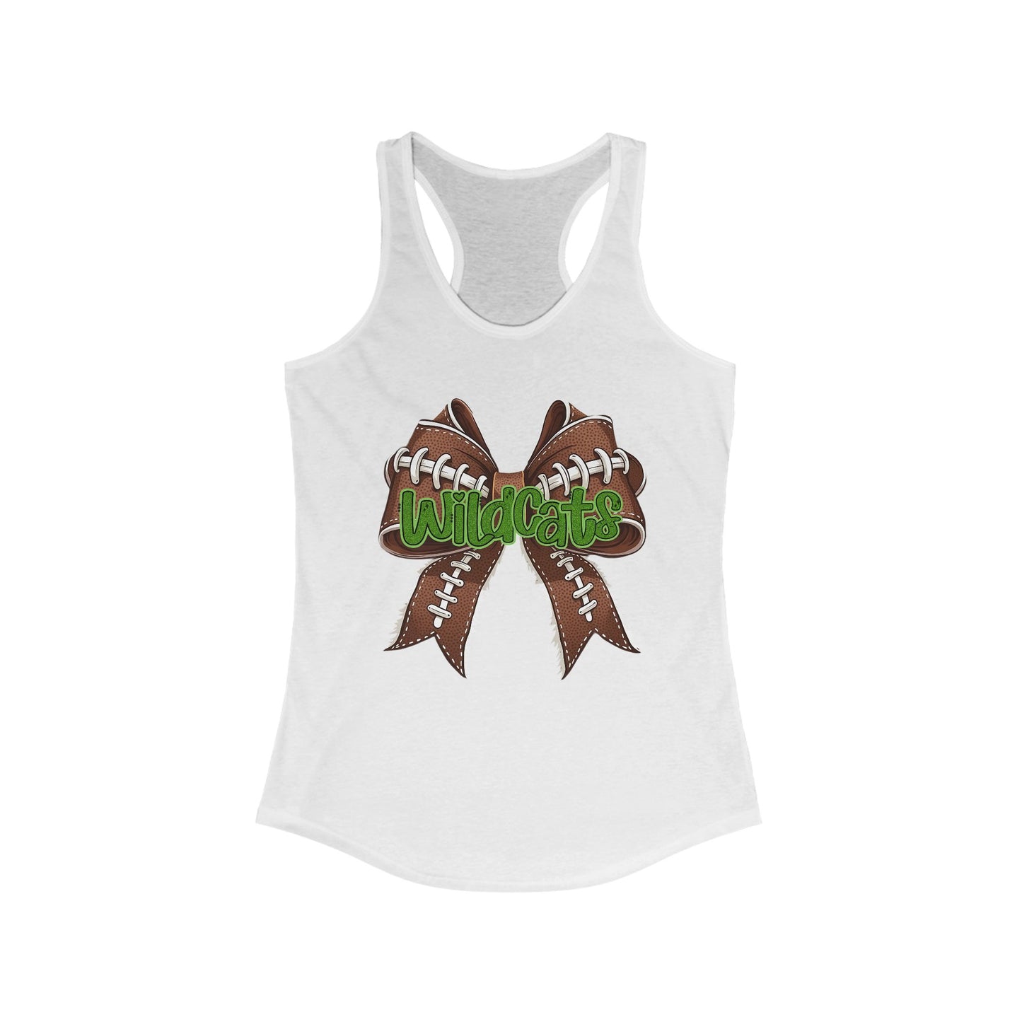 Wildcat Football Themed Women's Racerback Tank Top, Perfect for Game Day, Sports Events, Tailgating, and Everyday Wear