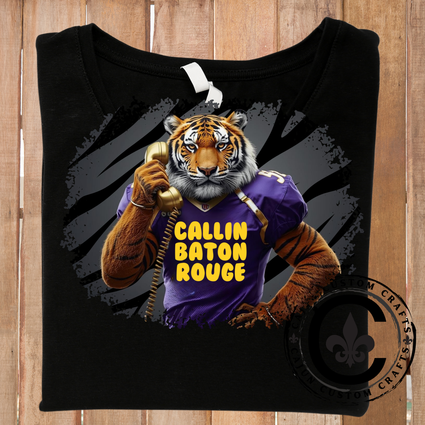 Callin Baton Rouge, Tiger using a phone design (our exclusive design!)