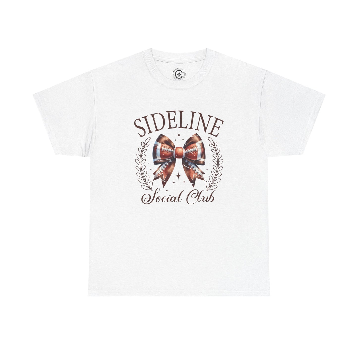 Sideline Social Club Tee, Unisex Heavy Cotton Shirt, Perfect for Game Days, Sports Fans, Casual Wear, Unique Gift Idea, Football
