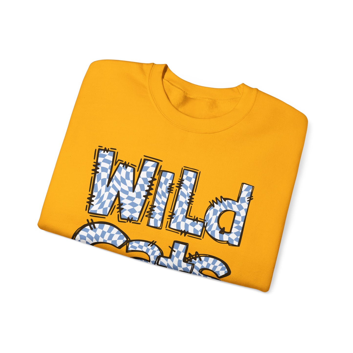 SAMS Wildcats Crewneck Sweatshirt with Heart Design, Comfortable Unisex Sweatshirt, Perfect Gift for School Spirit