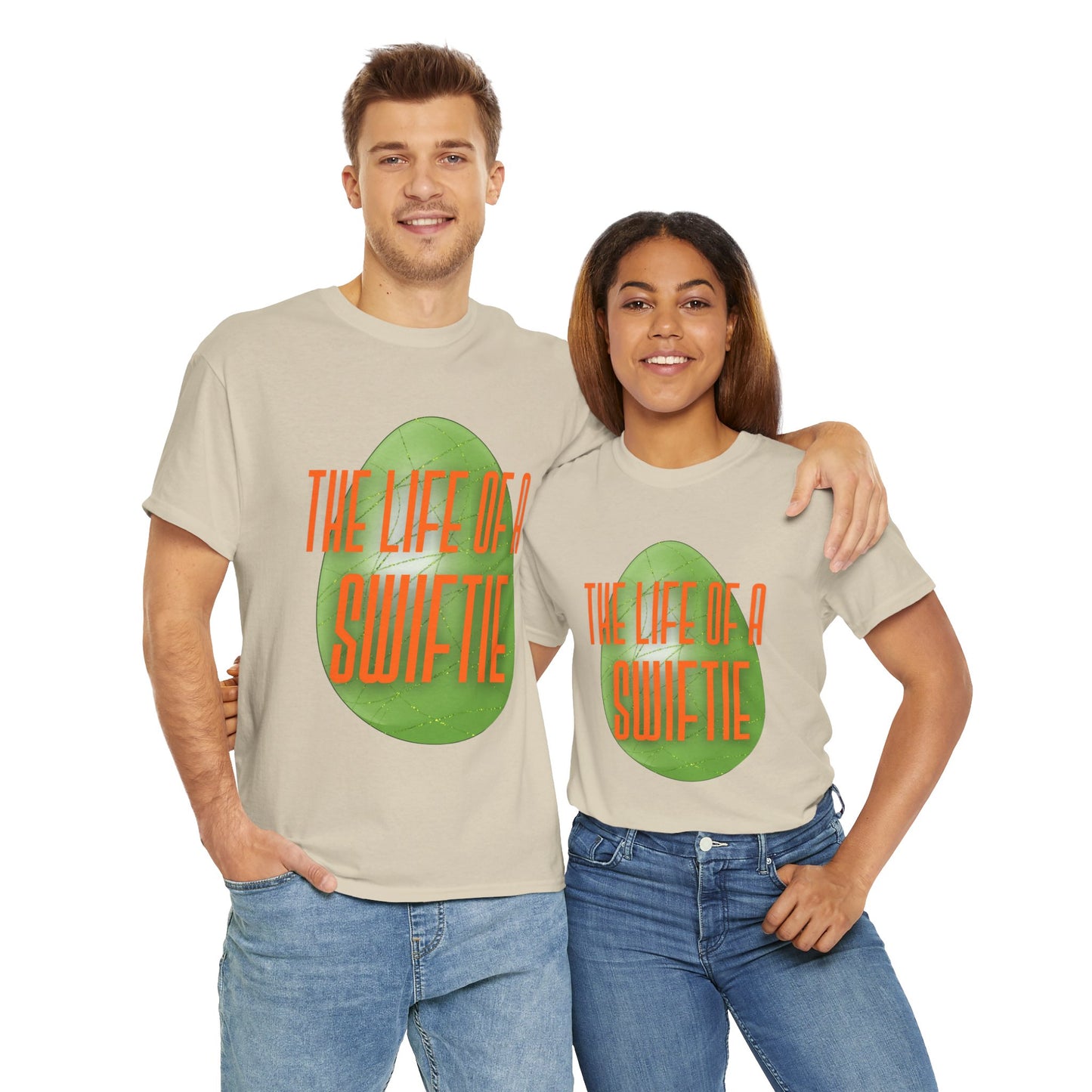 The life of a Swiftie with a green glitter easter egg - Unisex Heavy Cotton T-Shirt Music Lover Shirt, TS12 12 Swiftie