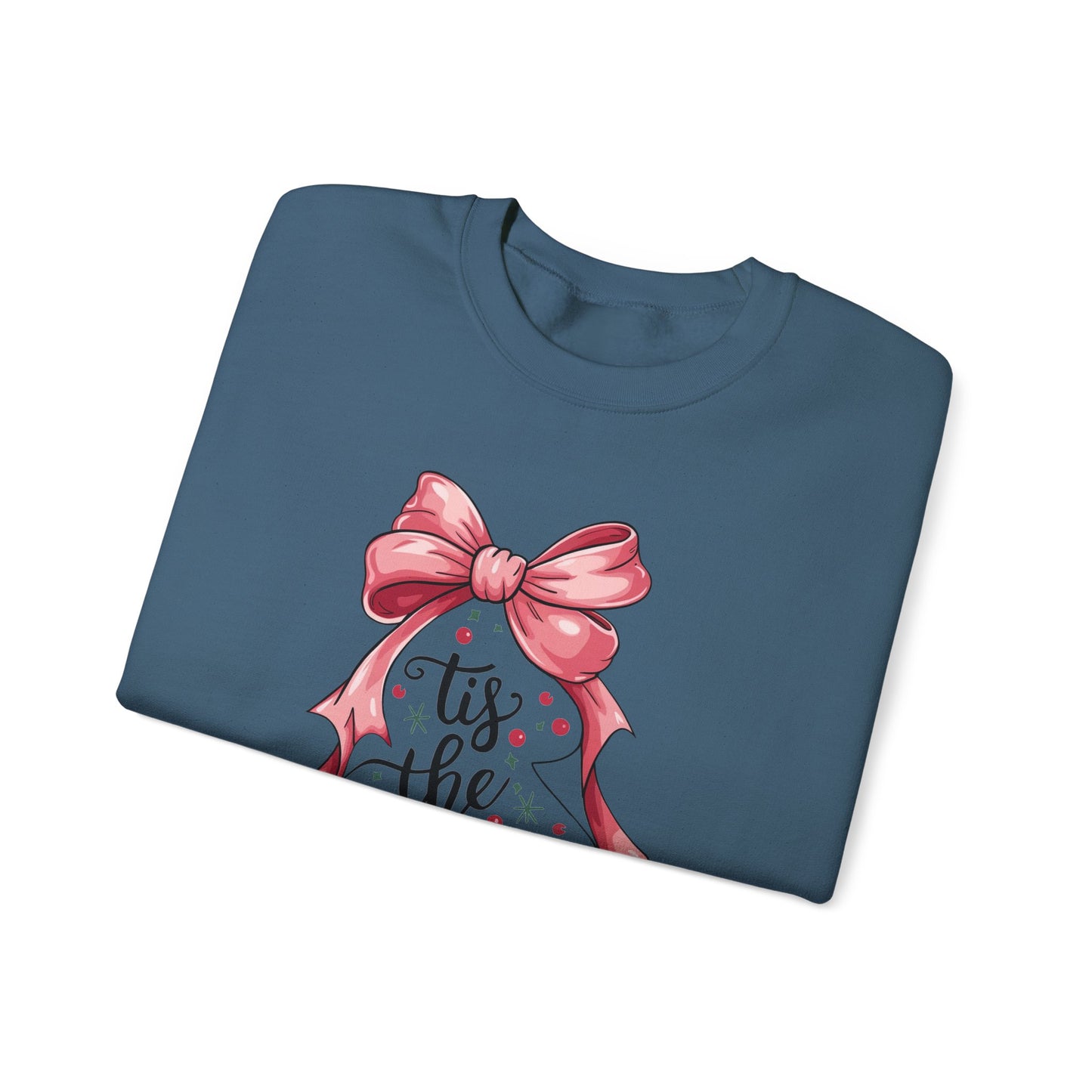 Festive Holiday Crewneck Sweatshirt - 'Tis the Season, Christmas Gift, Cozy Apparel, Winter Wear, Unisex Fashion
