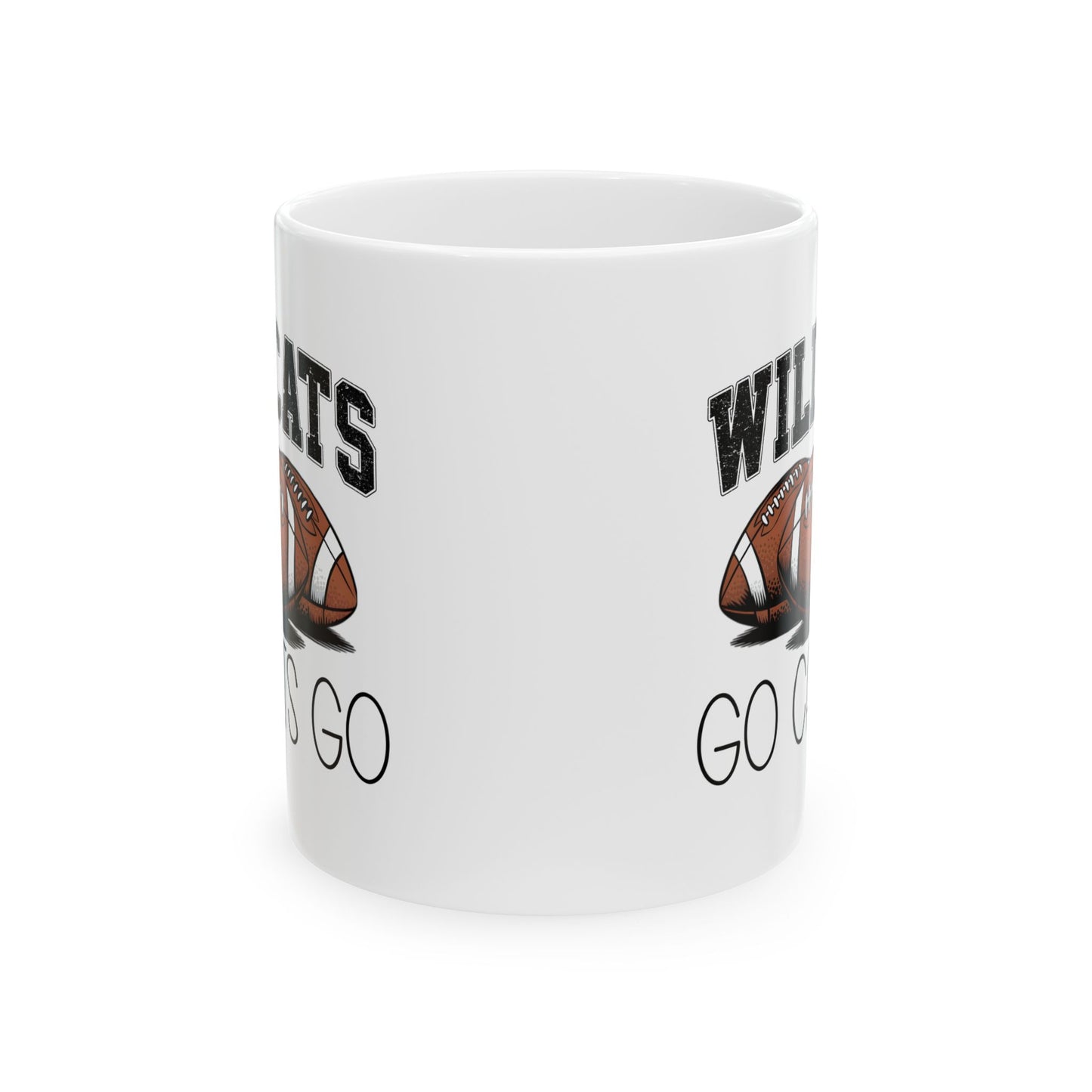 Wildcats Football Ceramic Mug - Sports Fan Gift, Coffee Cup, Game Day Essential, Personalized Mug, Team Spirit