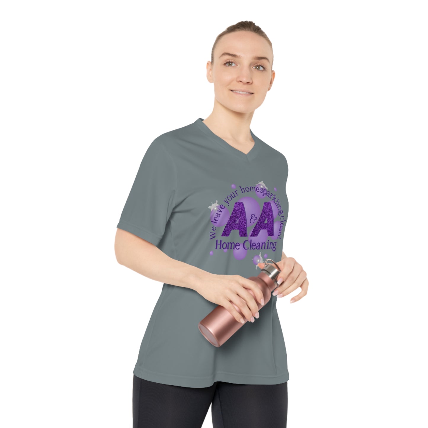 A&A, Purple Logo on a 3rd V neck, Team365