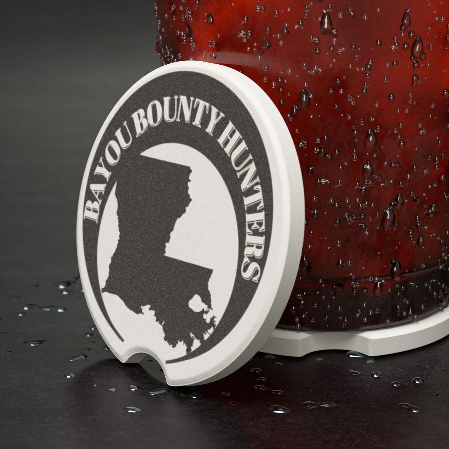 Bayou Bounty Hunters Coasters, Car Coasters, Louisiana Gifts, Custom Car Accessories, Home Decor, Auto Interior Decor