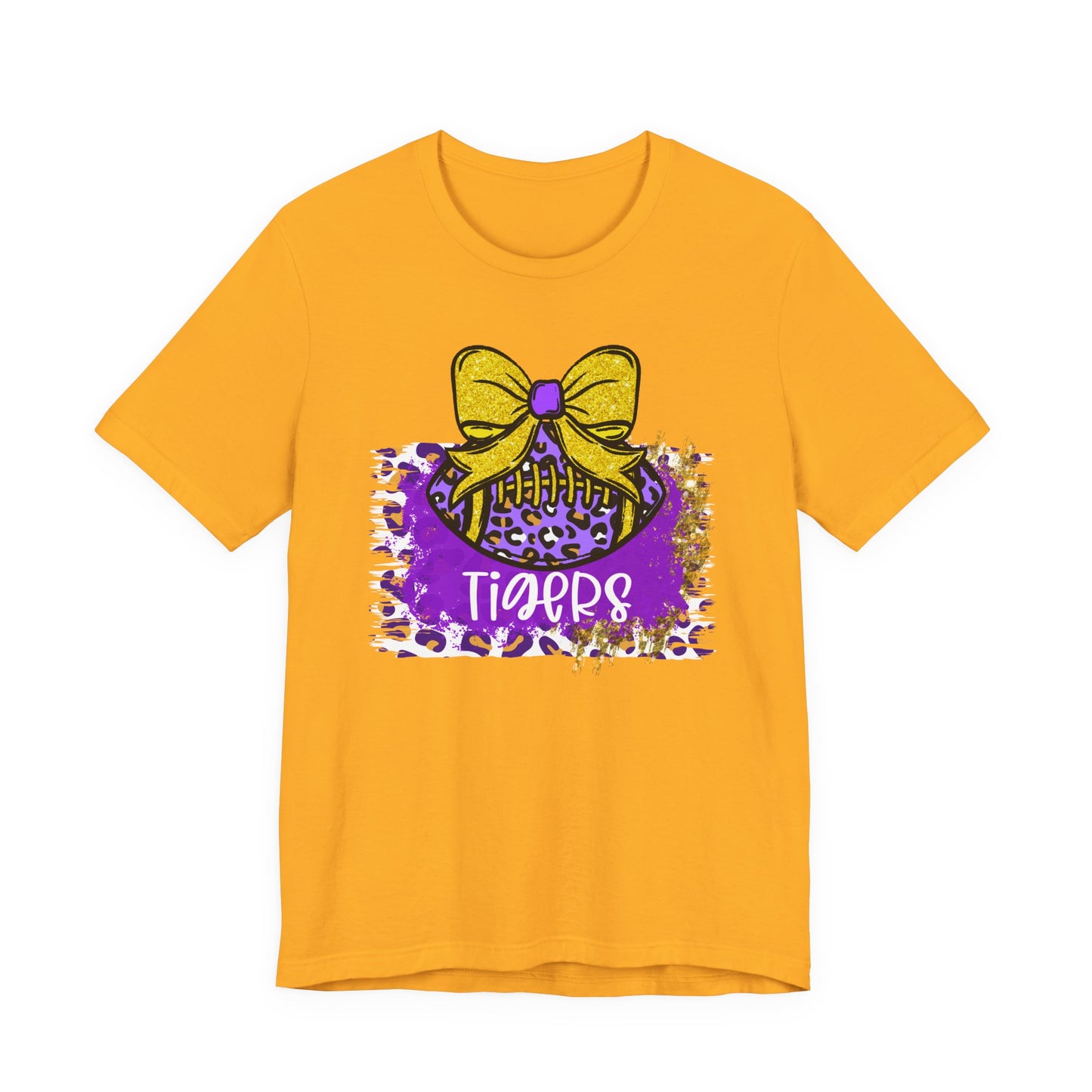 Tigers, Football, Animal Print, Glitter Bow, unisex tshirt tee