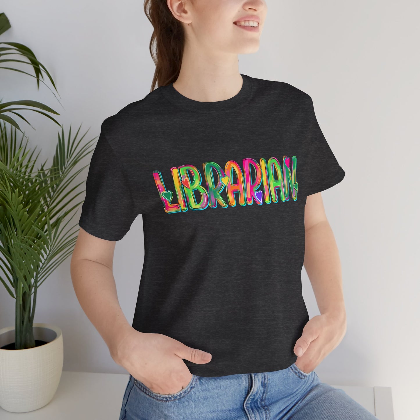Colorful Librarian Tee - Tshirt, Back to School