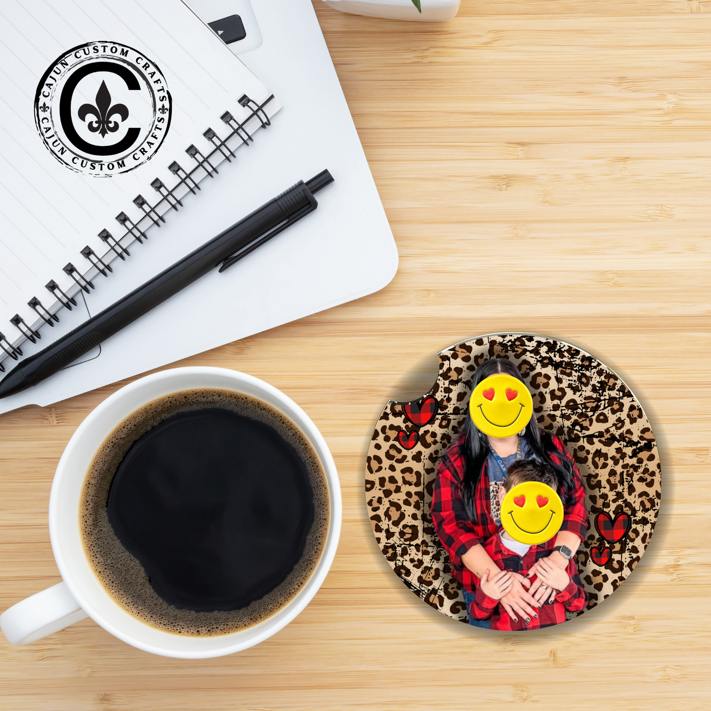 Personalized, Use Your Own treasured pictures to create car coasters