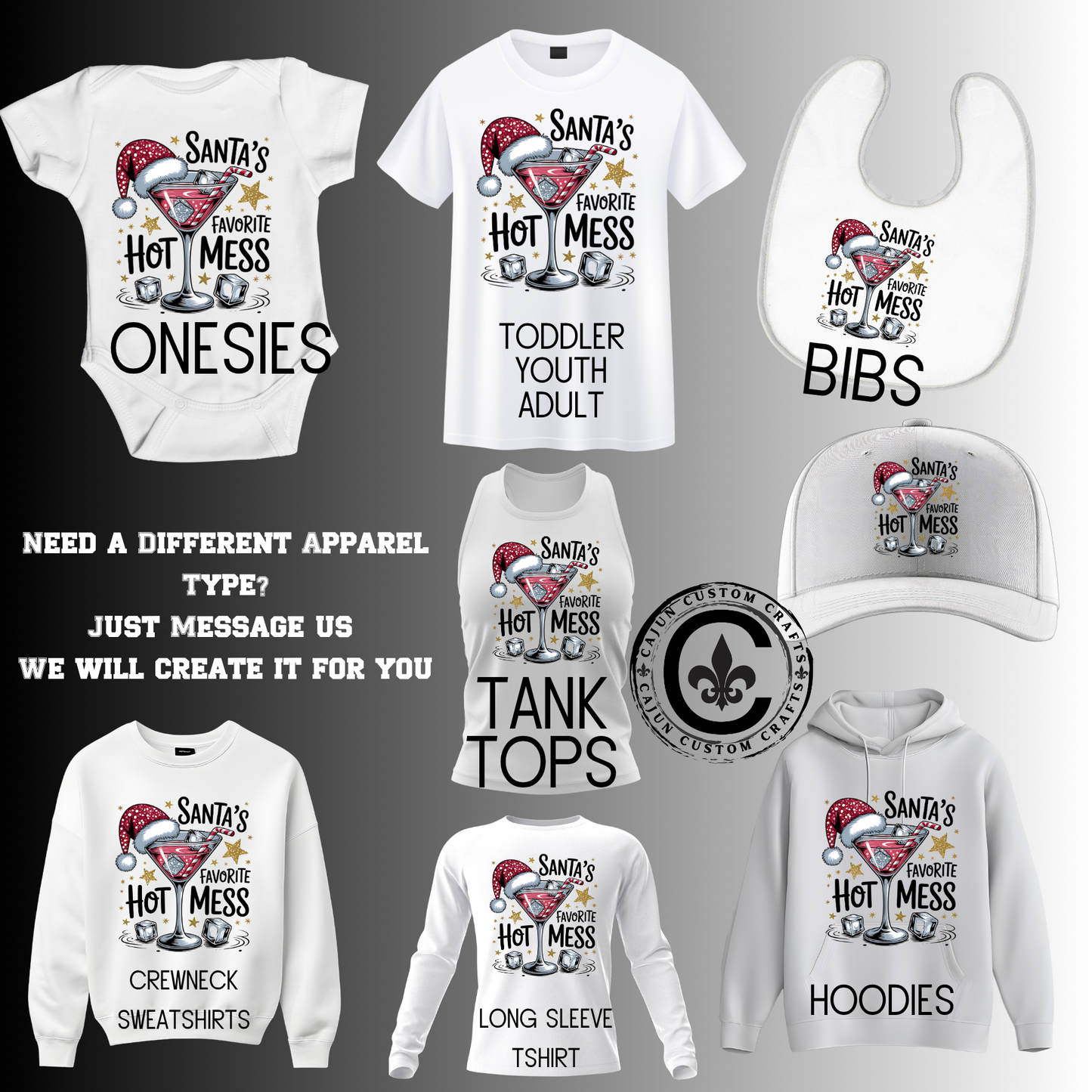 Santa's Favorite Hot Mess with alcohol Glass