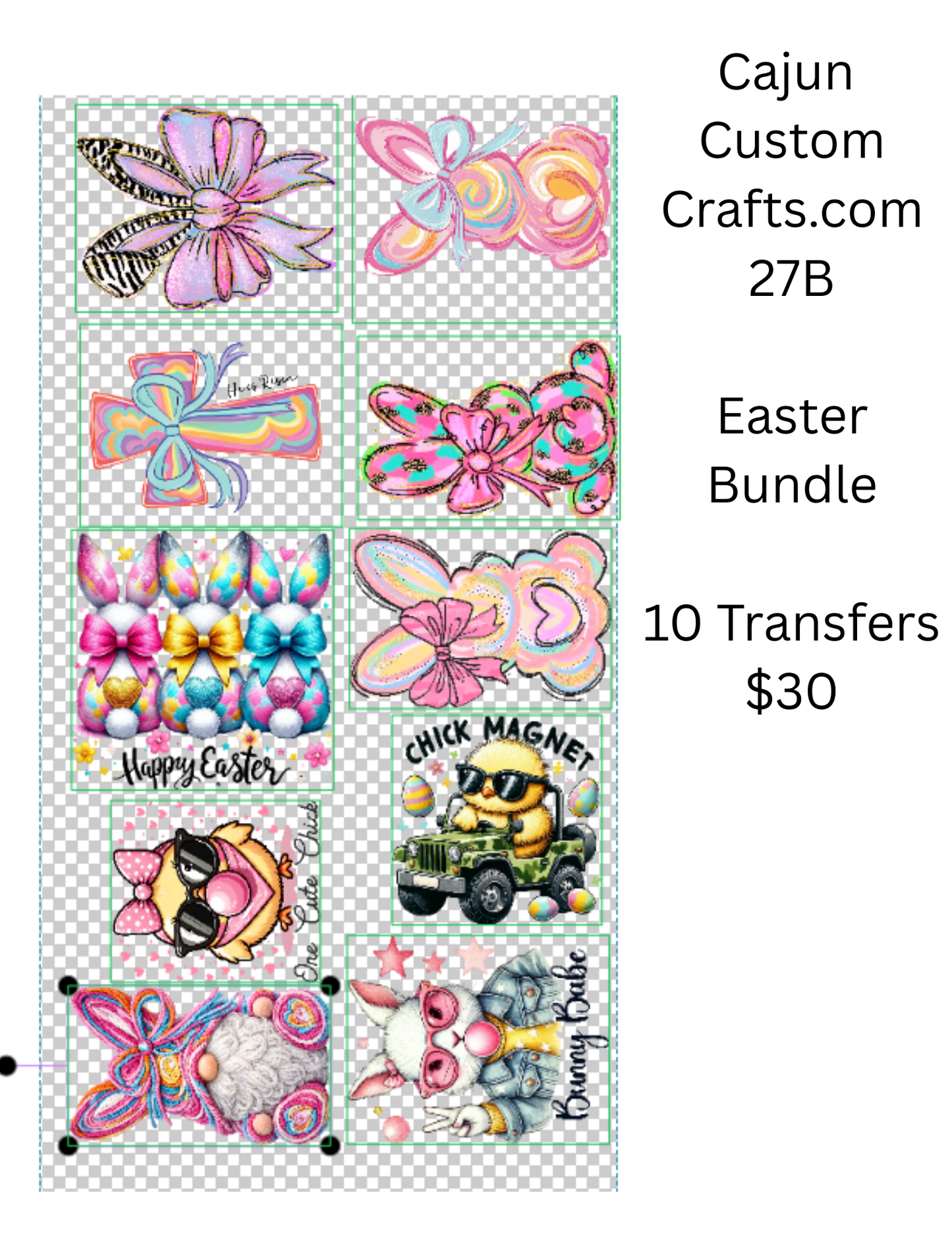 Easter - DTF Transfer Bundle, 10 Transfers