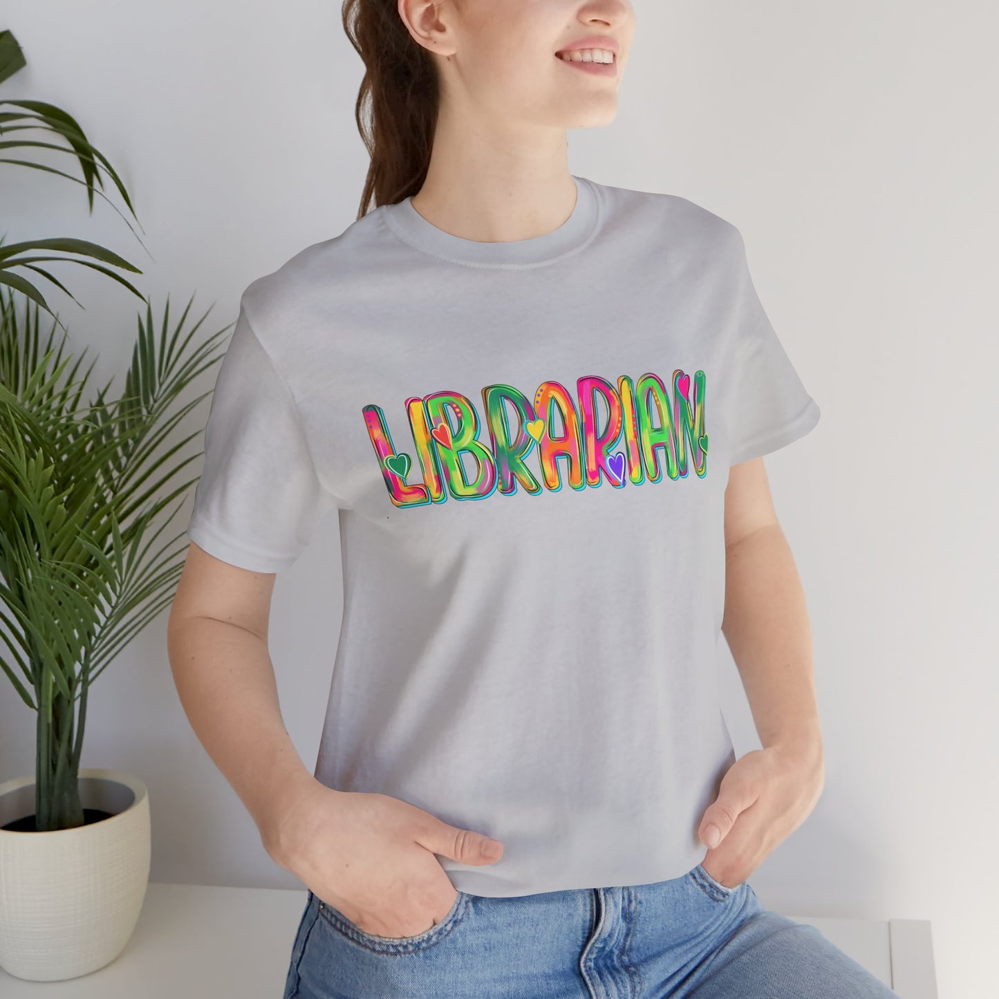 Colorful Librarian Tee - Tshirt, Back to School