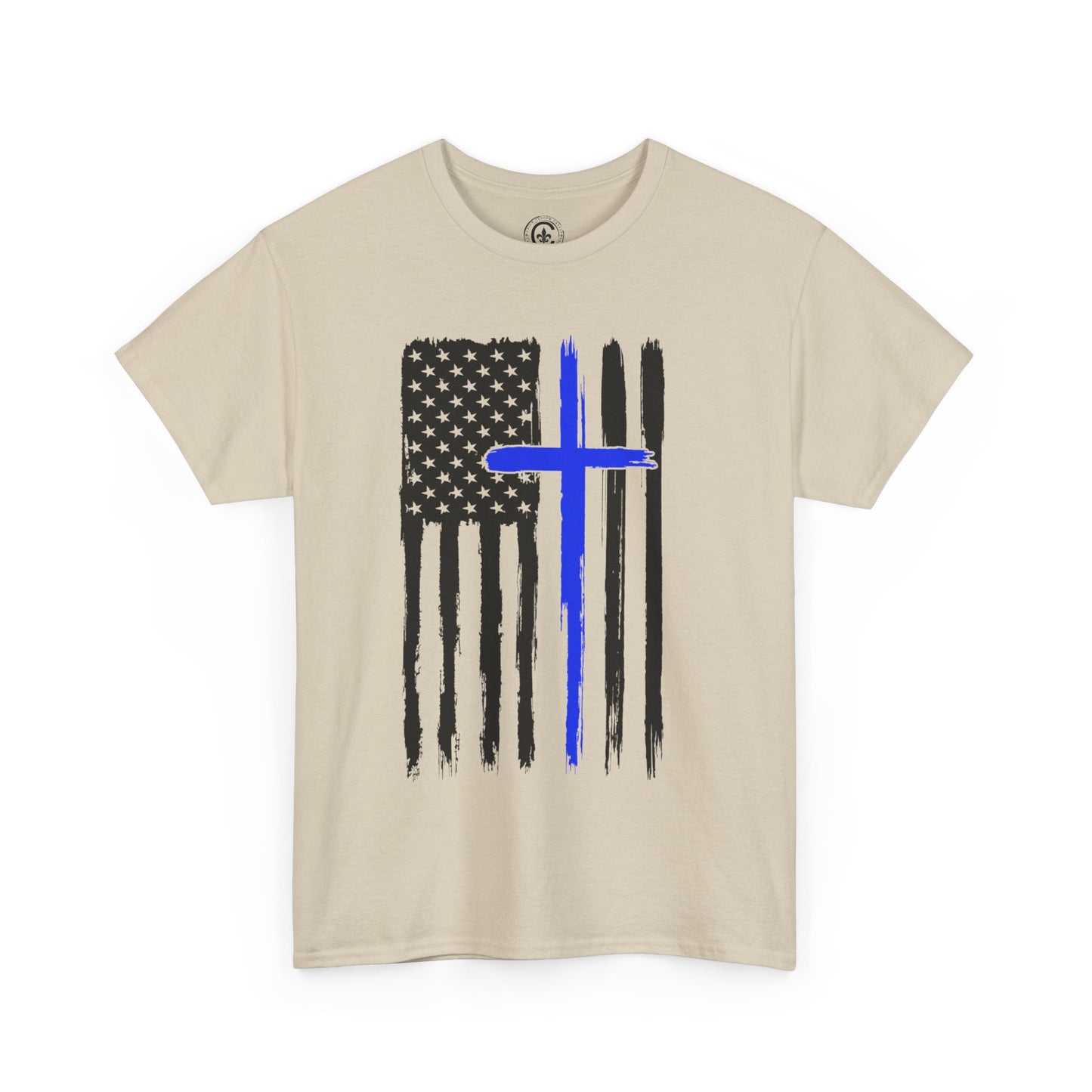 Thin Blue Line, Cross, Flag Graphic Tee, T-Shirt, Unisex Humor Shirt, Gifts for Friends, Casual Wear, law enforcement