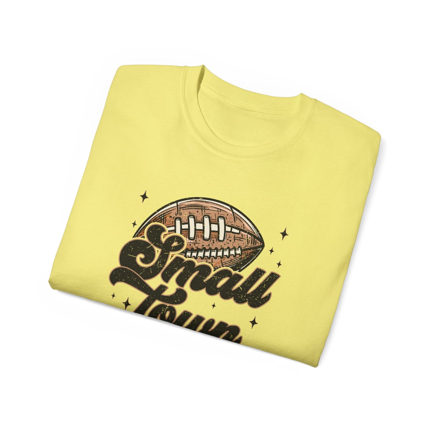 LSU Gold Day, Small Town Big Heart Football Tee, Cute Football T-Shirt, Gift for Sports Lovers, Unique Football Apparel, Casual Everyday Wear