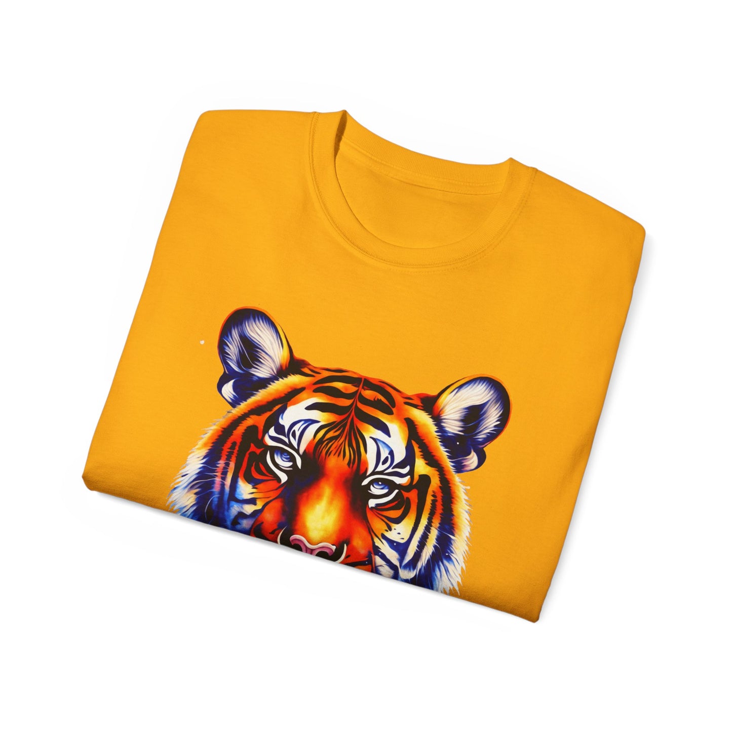 LSU Gold Day, Colorful Tiger Head Football Tee, Cute Football T-Shirt, Gift for Sports Lovers, Unique Football Apparel, Casual Everyday Wear