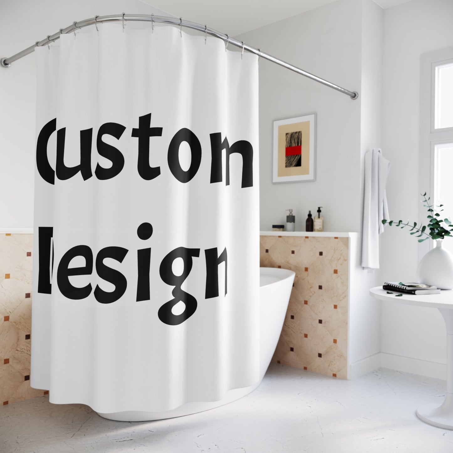 Personalized Shower Curtain, Bathroom Decor, Unique Gift for Home, Modern Design, Stylish Bathroom Accessory