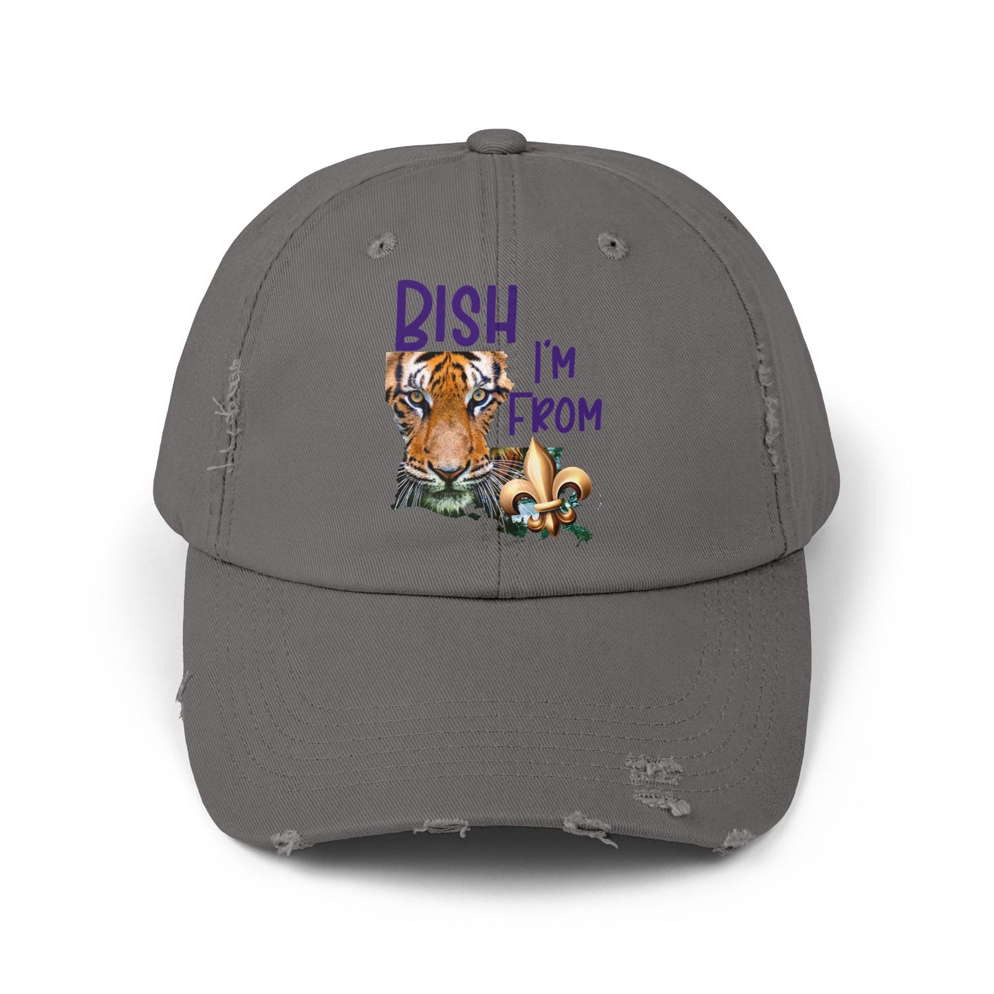 I'm from Louisiana, Unisex Distressed Cap, Baton Rouge, Tigers