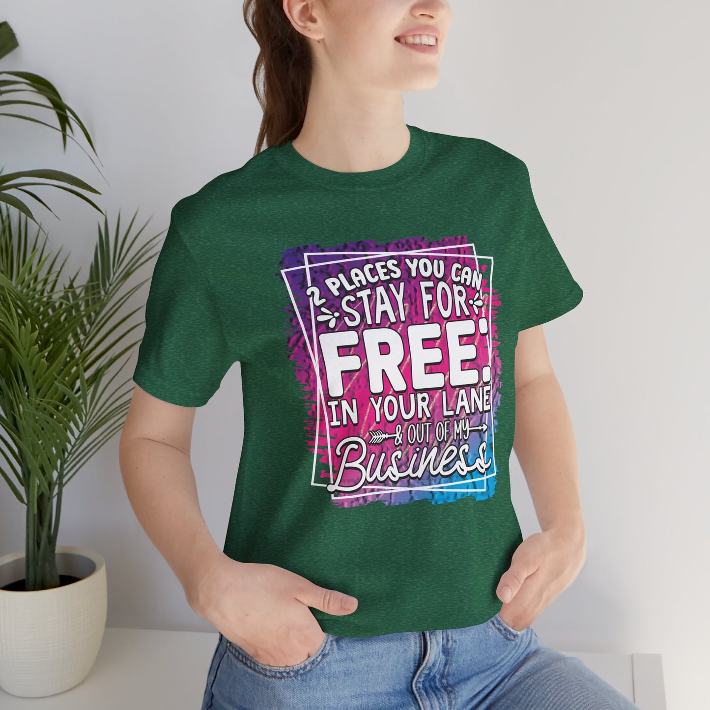 Stay in Your Lane Tee, Funny T-Shirt, Humor Shirt, Casual Wear, Gift for Friends, Everyday Fashion
