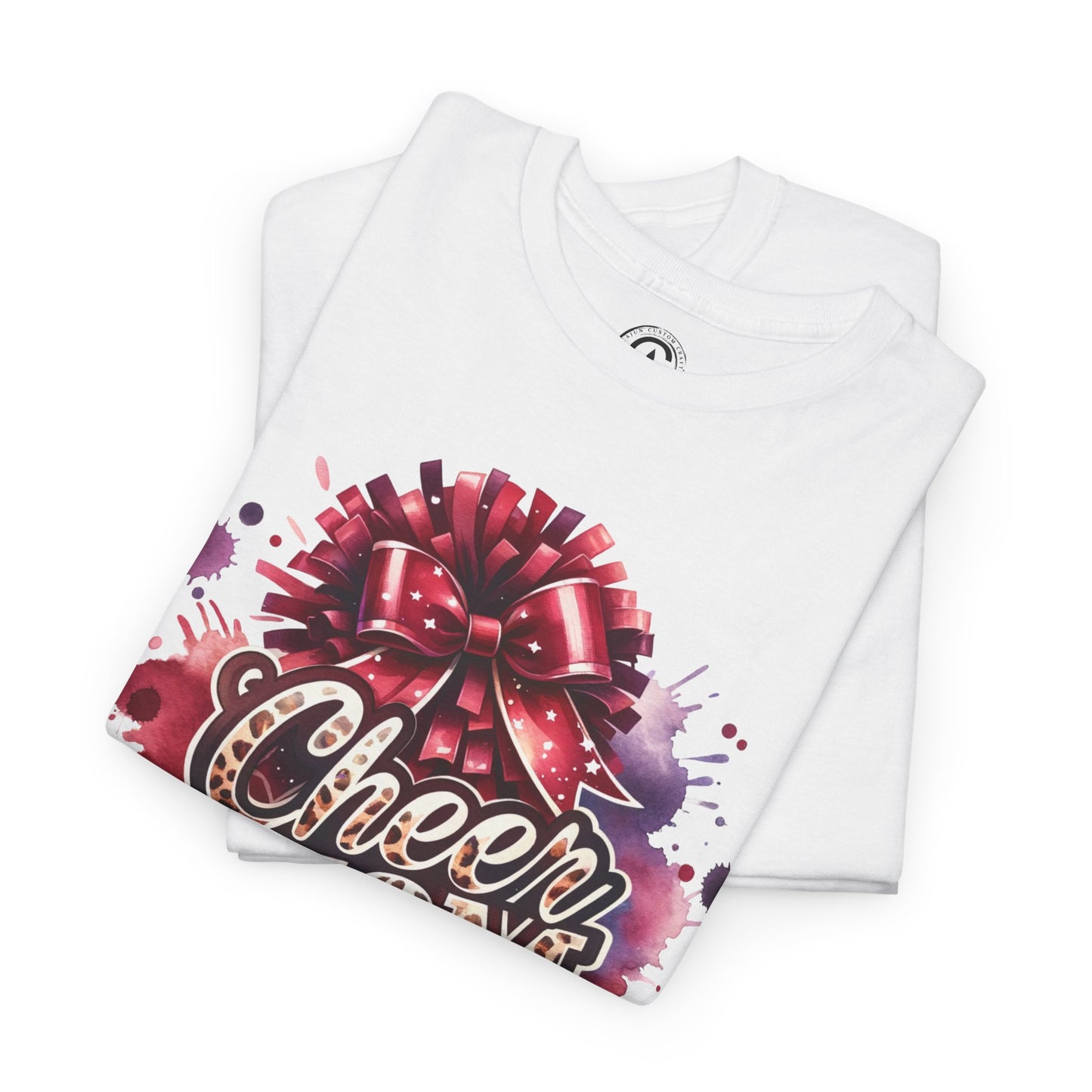 Cheer Mom Unisex Heavy Cotton Tee | Cheerleading Gift, Sports Apparel, Team Spirit Shirt, Mom T-Shirt, Game Day Outfit