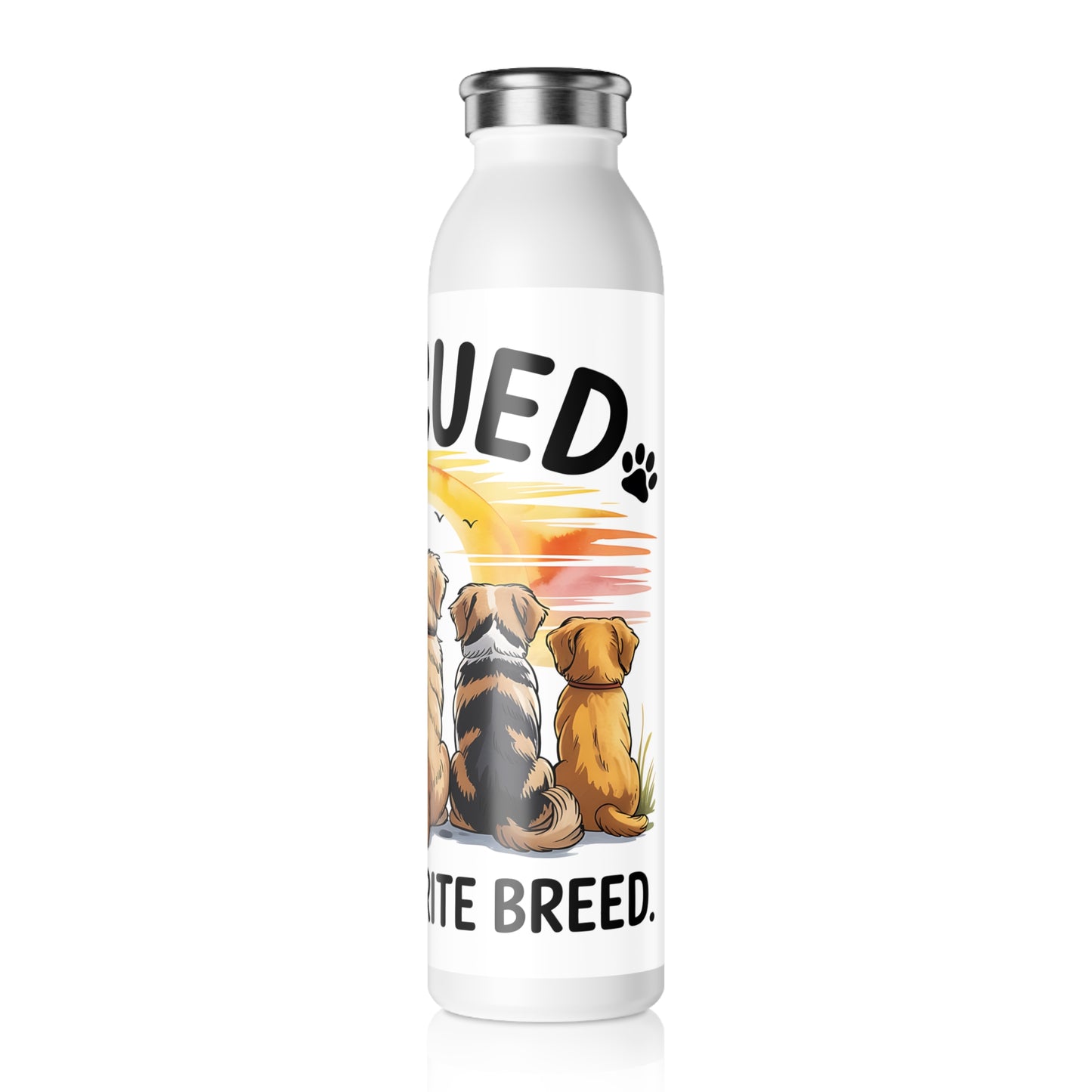 Rescue Pets Water Bottle | Cute Animal Lover Gift | Eco-Friendly Bottle | Pet Adoption Support | Dog Lover Drinkware | Hydration on the Go