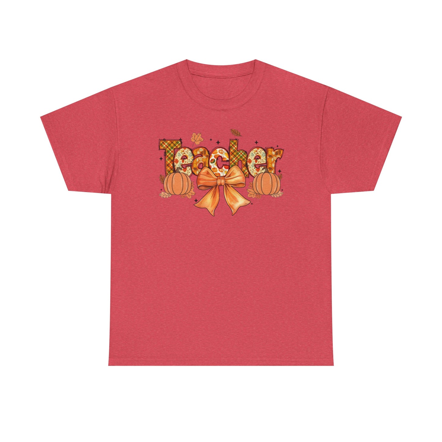 Charming Teacher Tee: Fall Vibes, Unisex Cotton Shirt, Perfect Gift for Educators, Halloween, Thanksgiving, Back to School