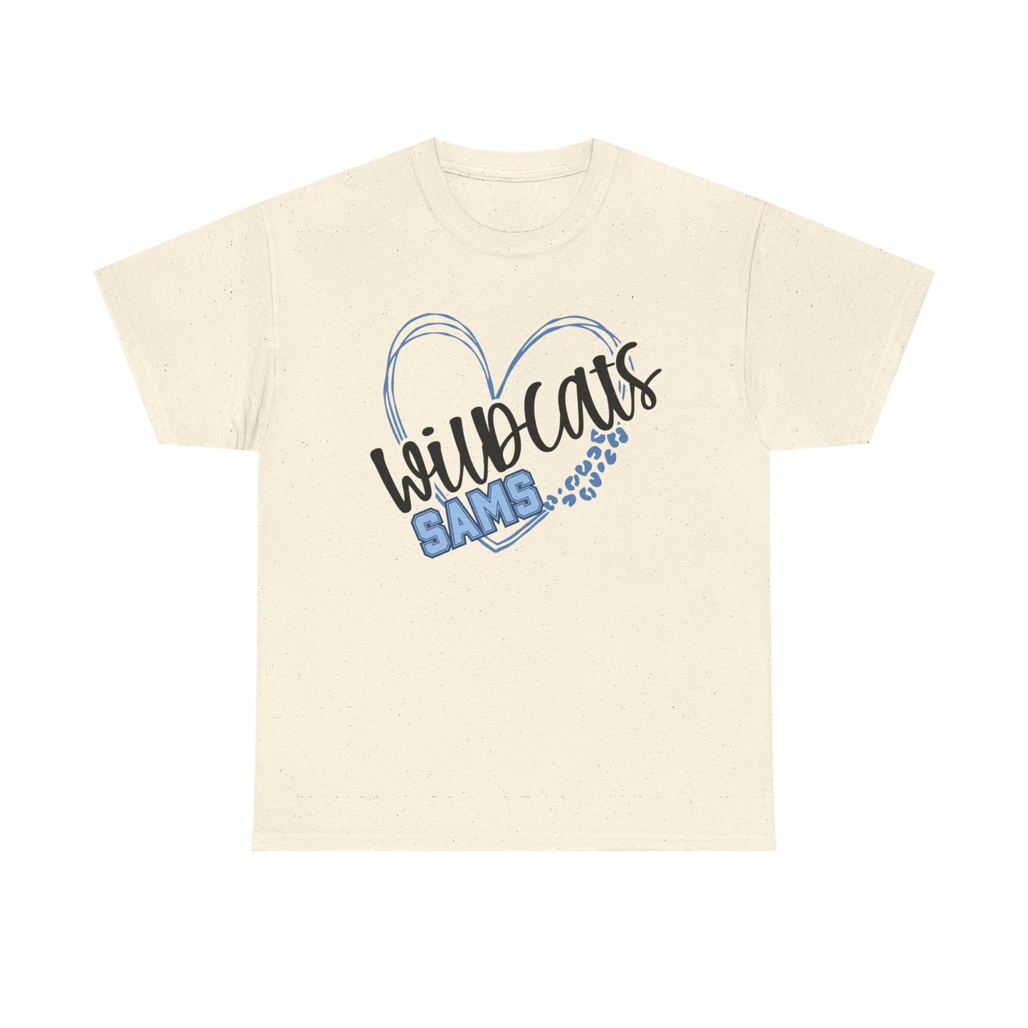 SAMS Wildcats Love Unisex Tee, Cute Cotton Shirt, School Spirit Apparel, Family Gatherings, Casual Wear, Gift for Students, Personalized Designs