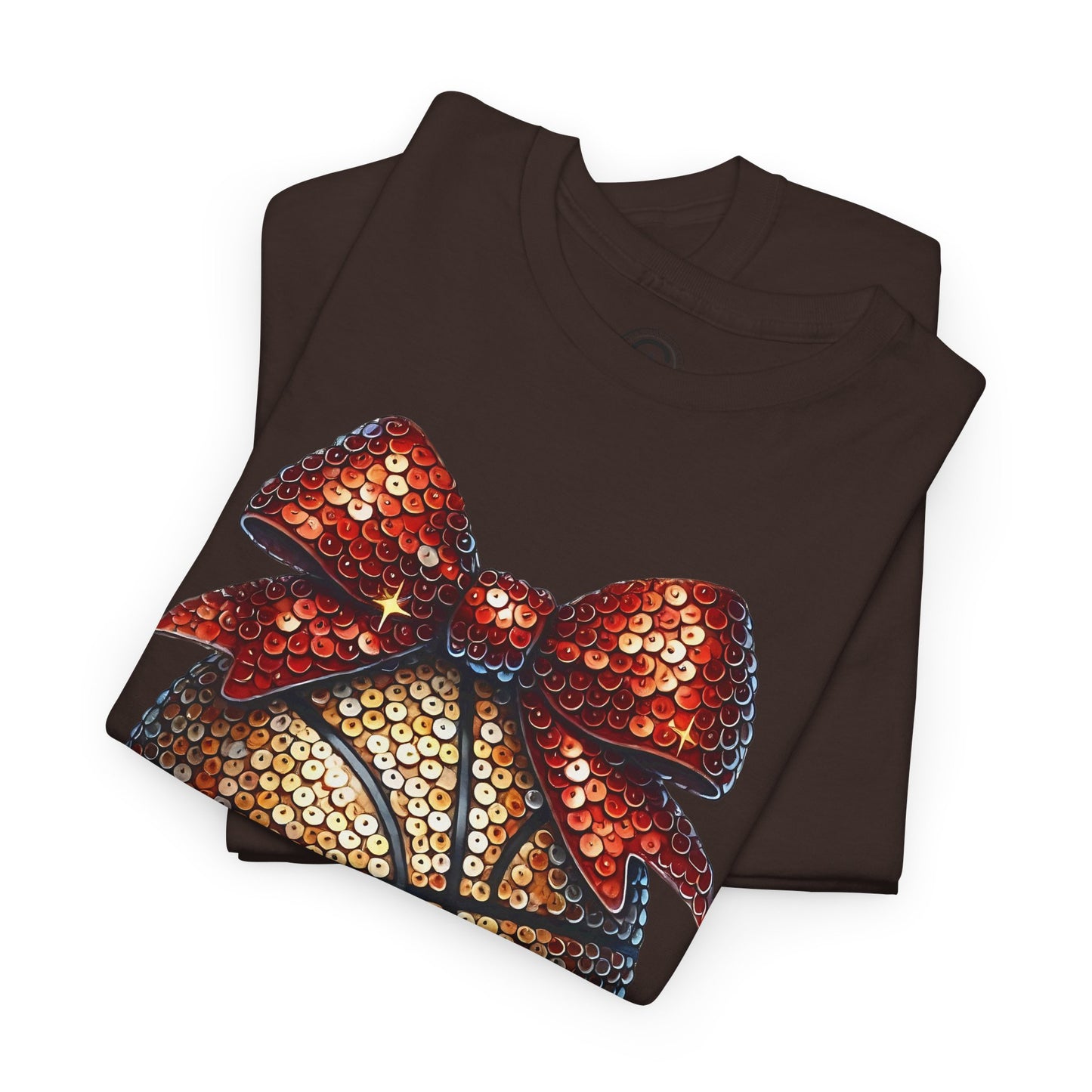 Basketball Glitter with a Bow Tee: Unisex Heavy Cotton Shirt for Sports Lovers, Gift, Basketball Fans