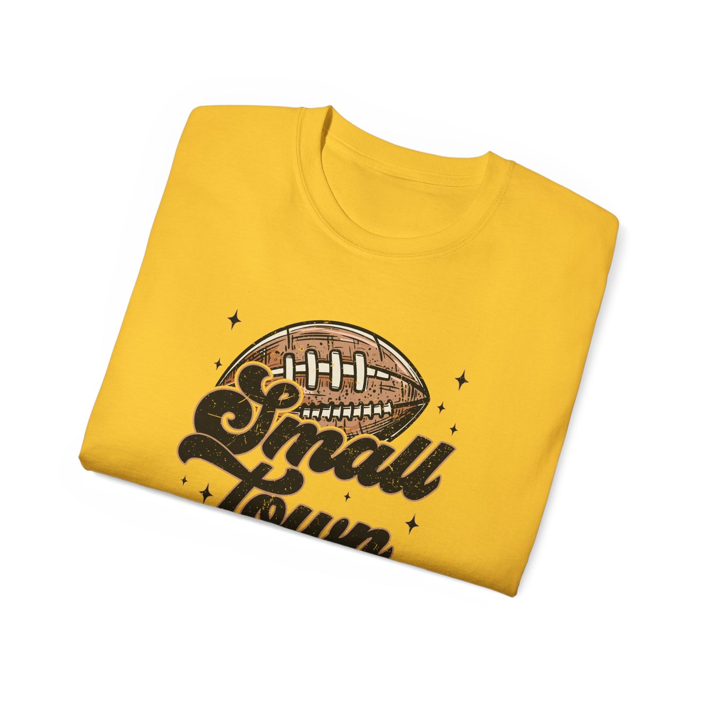 LSU Gold Day, Small Town Big Heart Football Tee, Cute Football T-Shirt, Gift for Sports Lovers, Unique Football Apparel, Casual Everyday Wear