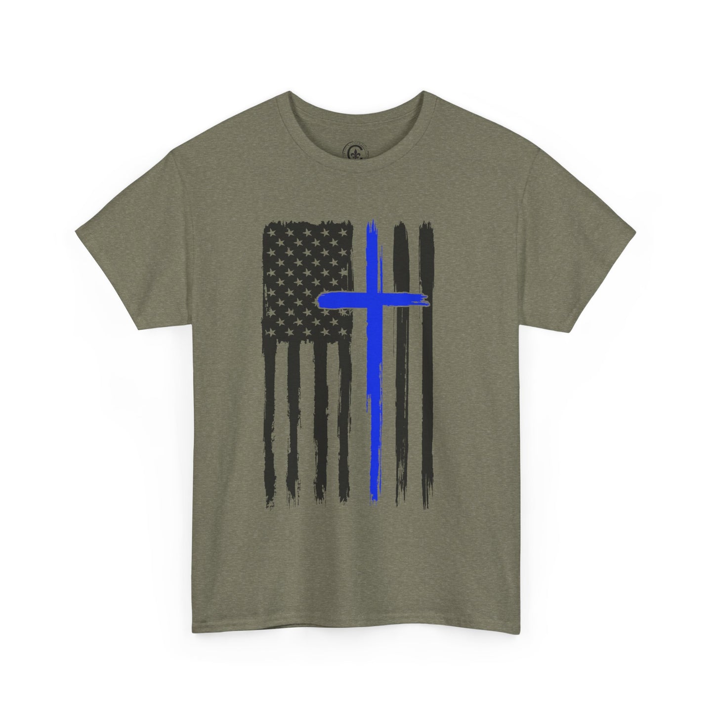 Thin Blue Line, Cross, Flag Graphic Tee, T-Shirt, Unisex Humor Shirt, Gifts for Friends, Casual Wear, law enforcement