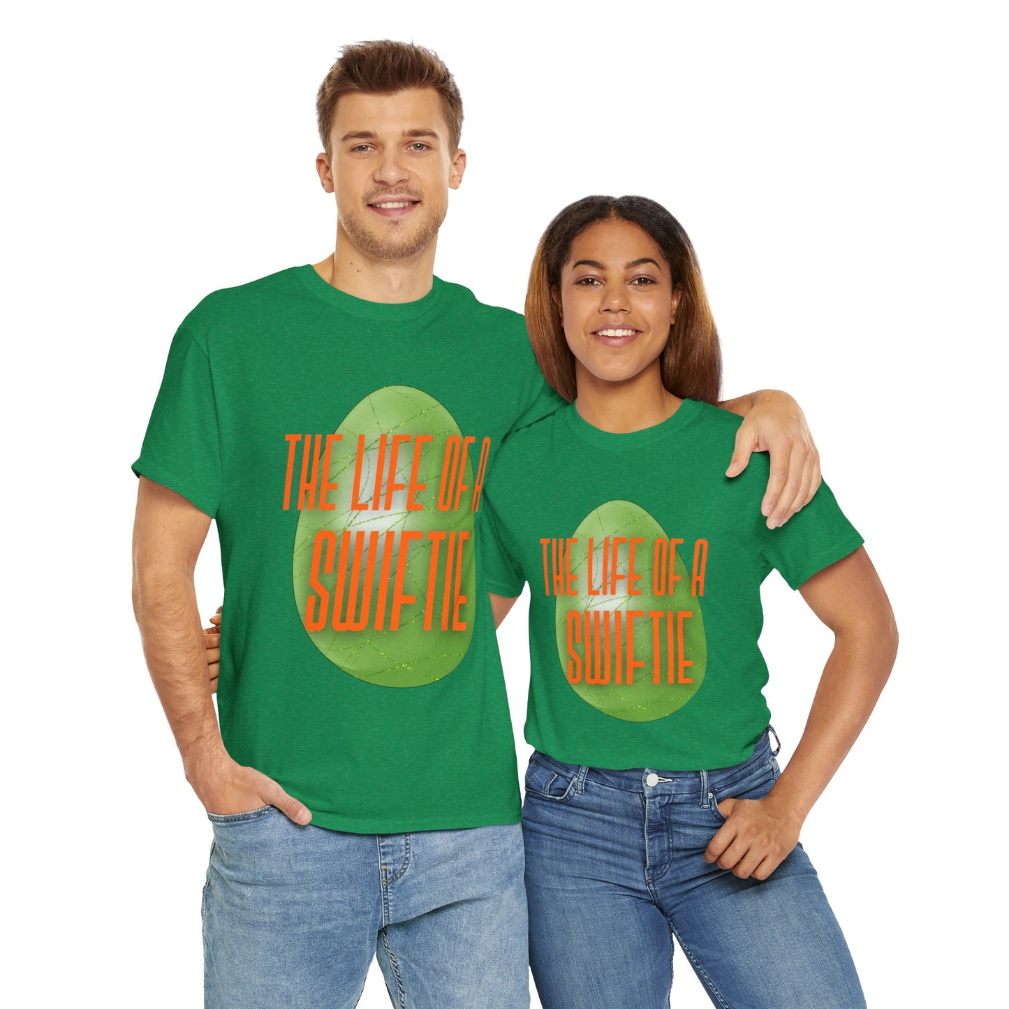The life of a Swiftie with a green glitter easter egg - Unisex Heavy Cotton T-Shirt Music Lover Shirt, TS12 12 Swiftie