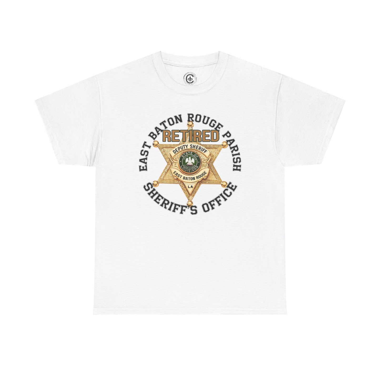 EBRSO Badge Retired Sheriff Heavy Cotton Tee, Unisex Tee, Law Enforcement Gift, Retirement Celebration T-shirt